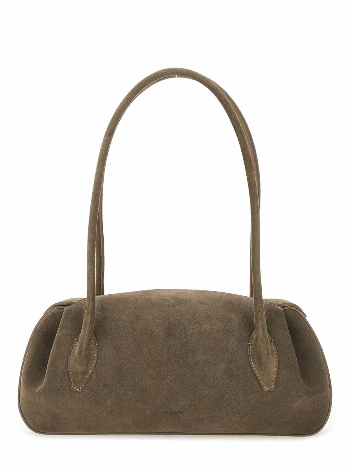 Yuzefi Double Handles Rectangular Shoulder Bag In Gray