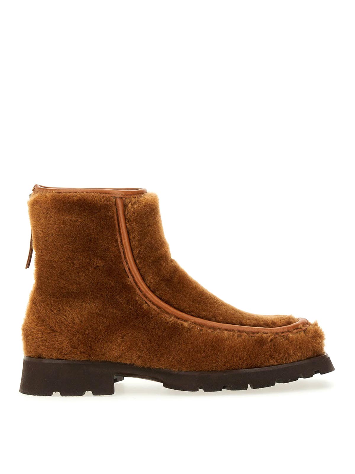 Hereu Armenta Shearling Ankle Boots In Brown
