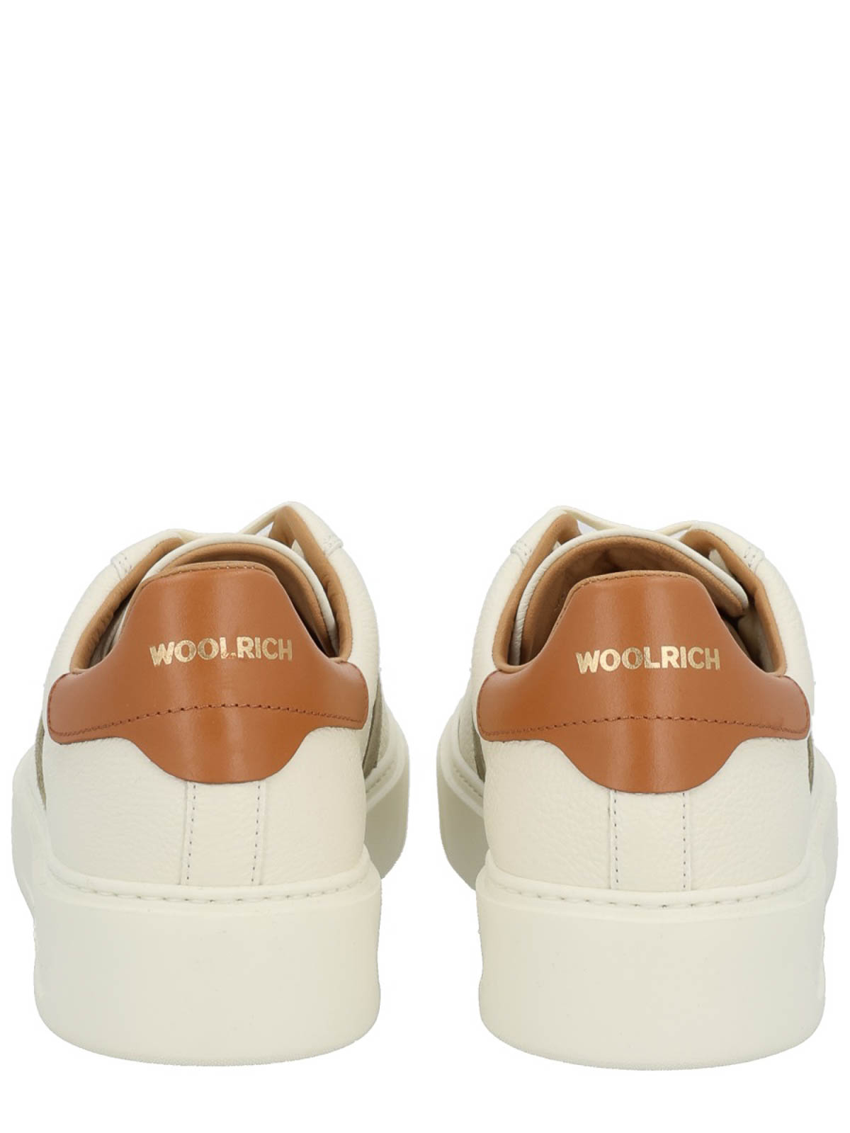 Woolrich Low-top Sneakers With Olive Suede Accents And Tan Leather Detailing In Multi