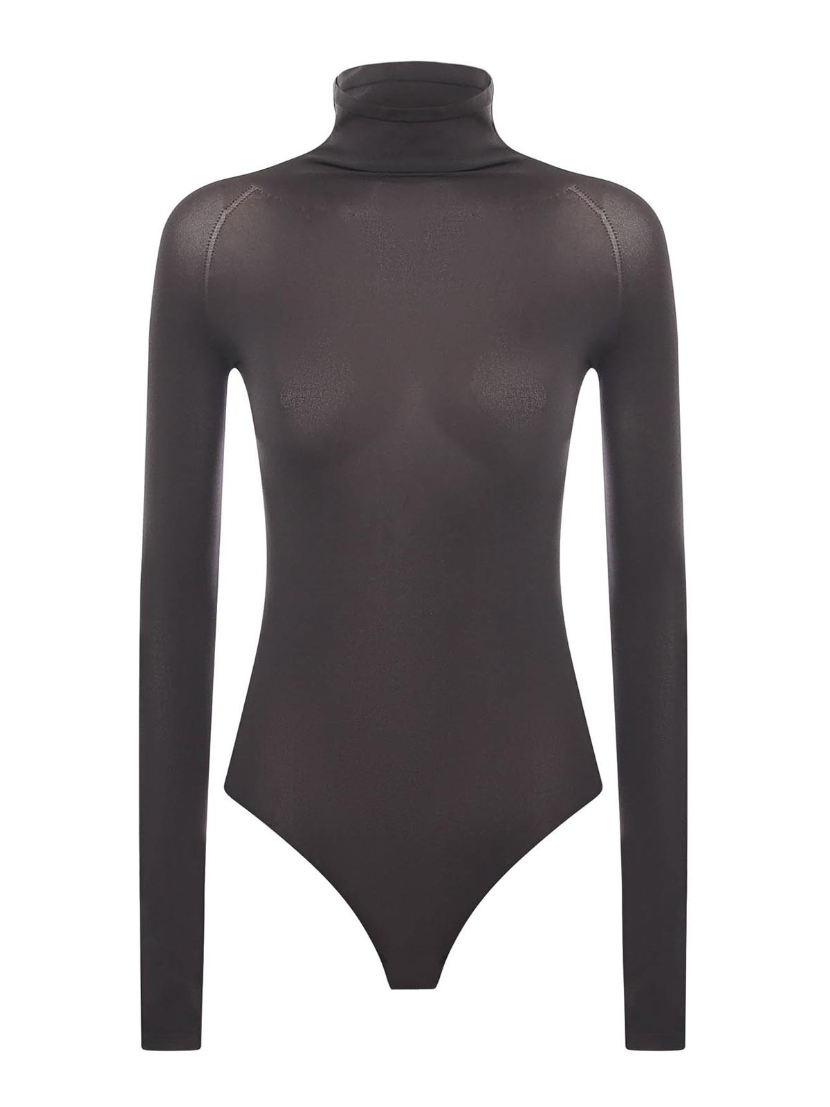 Alaïa High-neck Second Skin Bodysuit In Gray