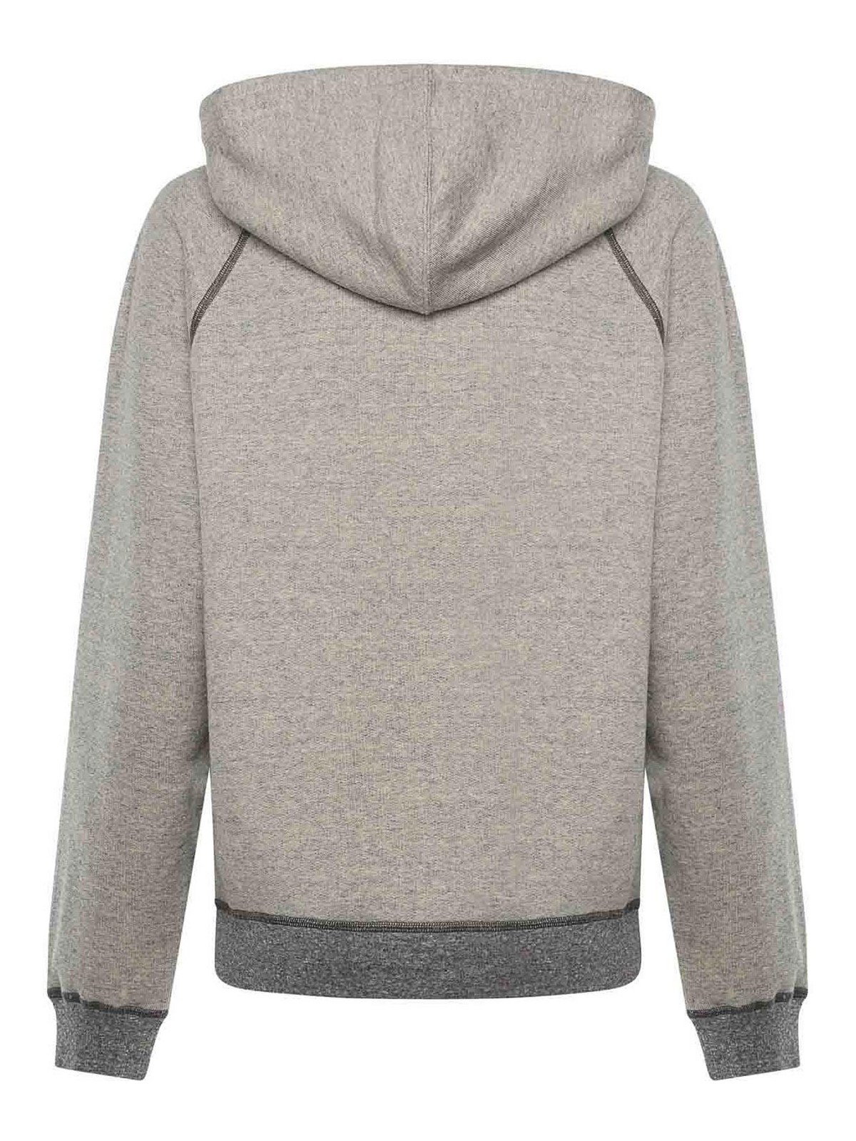 Chloé Cotton-blend Fleece Logo Sweatshirt In Gray