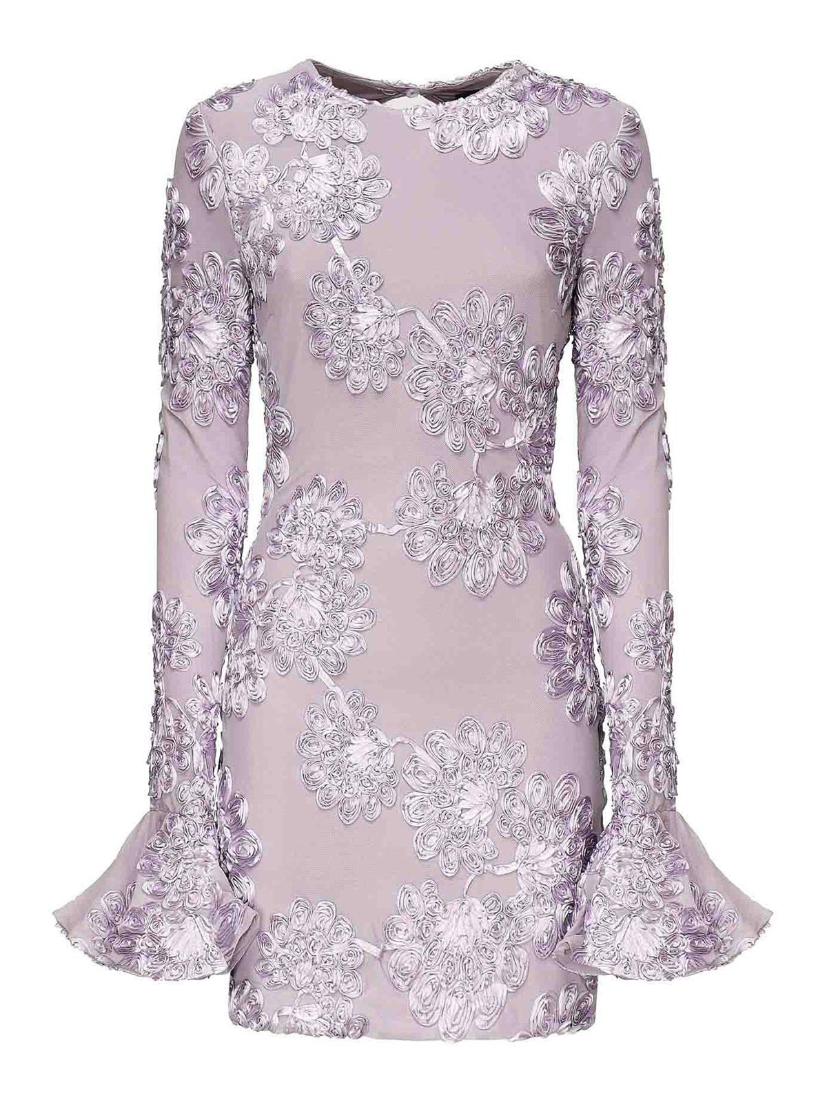 Rotate Birger Christensen Rotate Birgerchristensen 3d Mesh Mini Dress In Purple