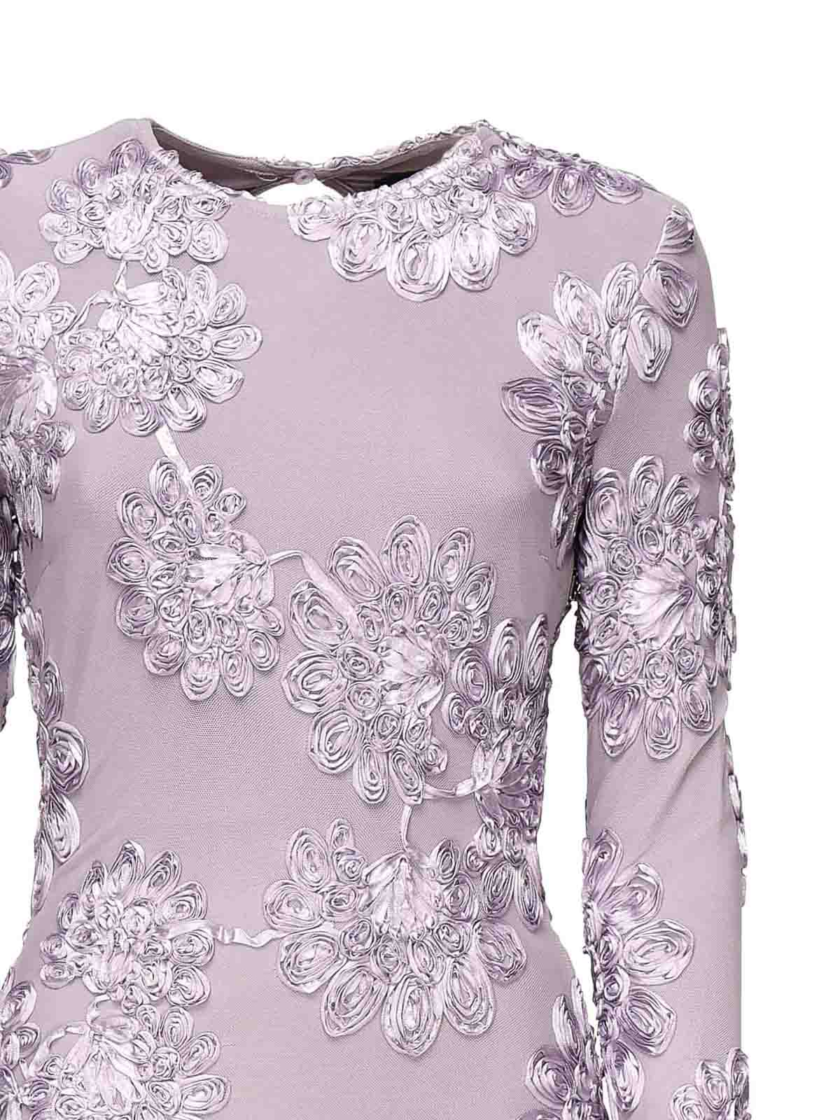 Rotate Birger Christensen Rotate Birgerchristensen 3d Mesh Mini Dress In Purple