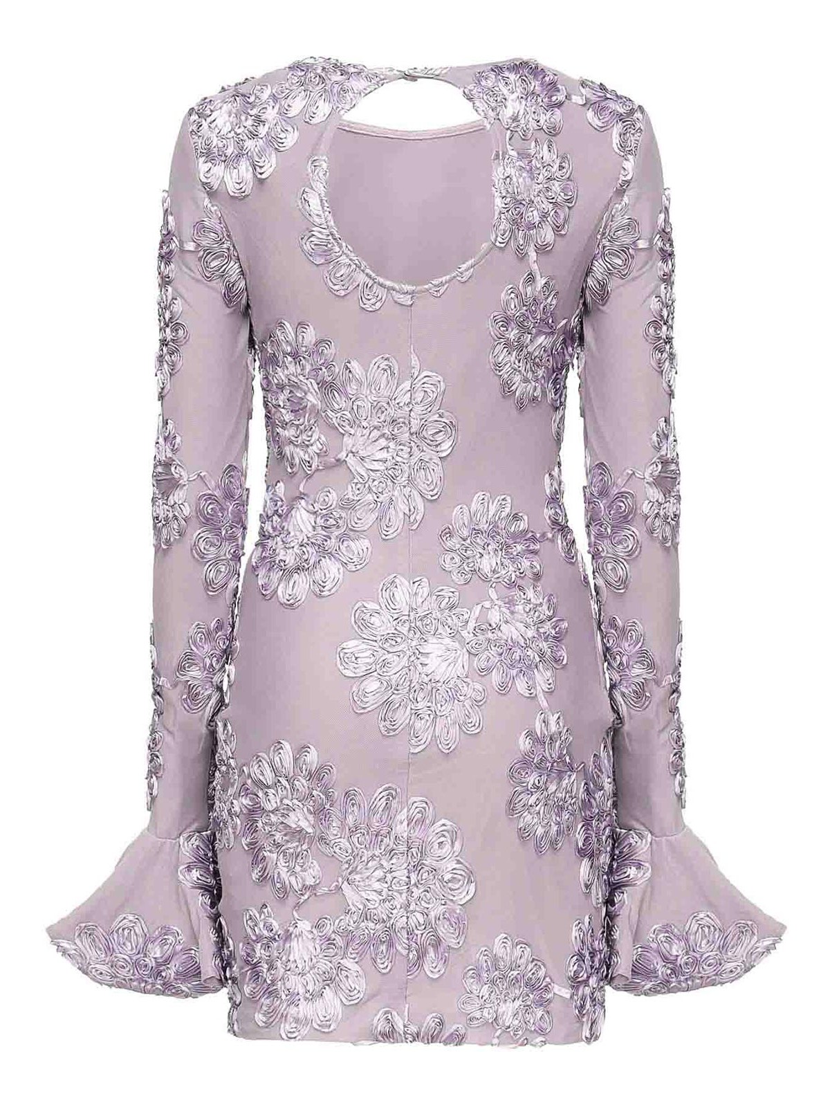 Rotate Birger Christensen Rotate Birgerchristensen 3d Mesh Mini Dress In Purple