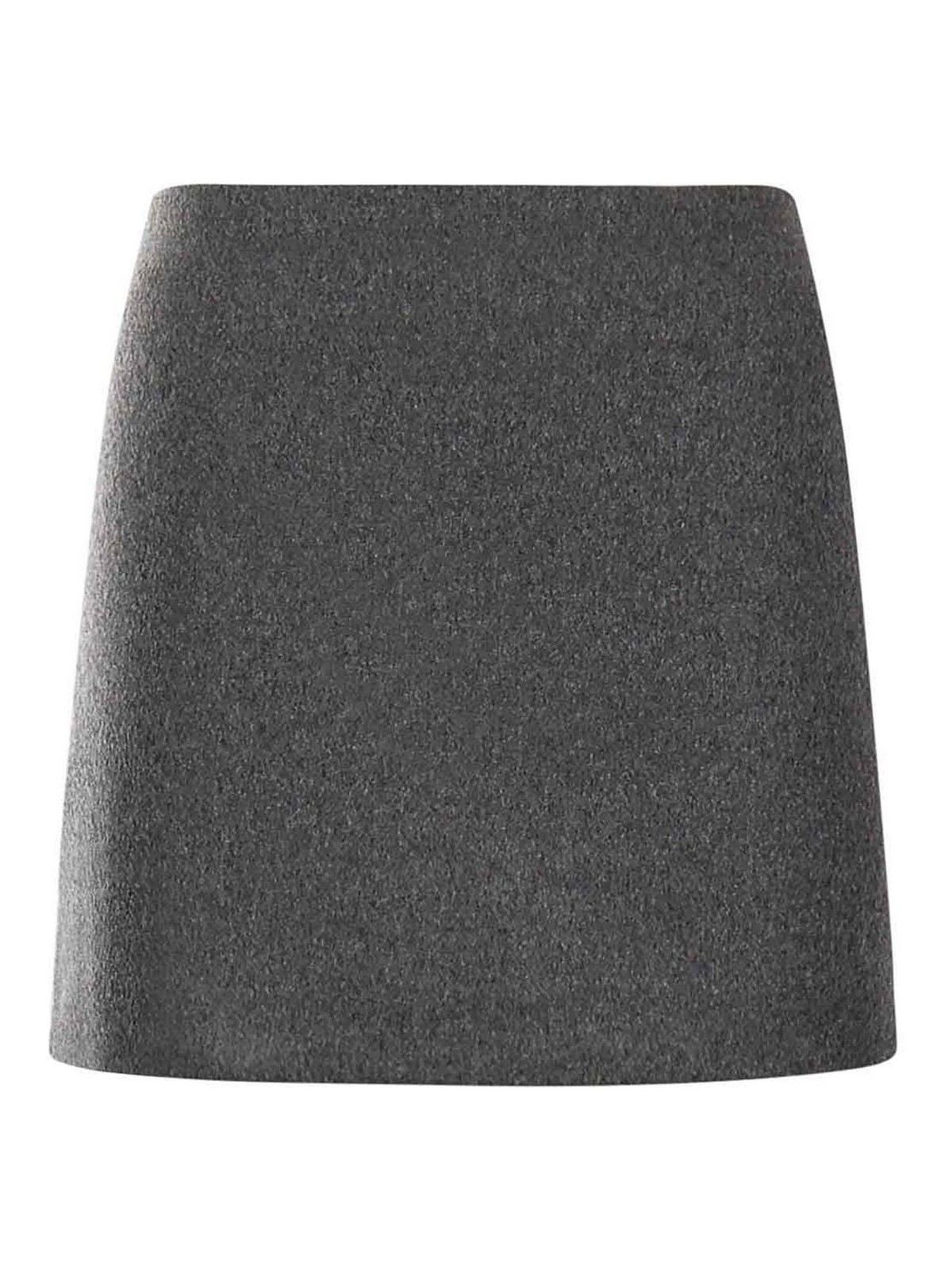 Sportmax Wool Mini Skirt In Gray