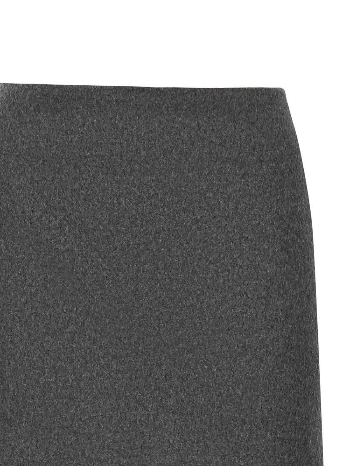 Sportmax Wool Mini Skirt In Gray