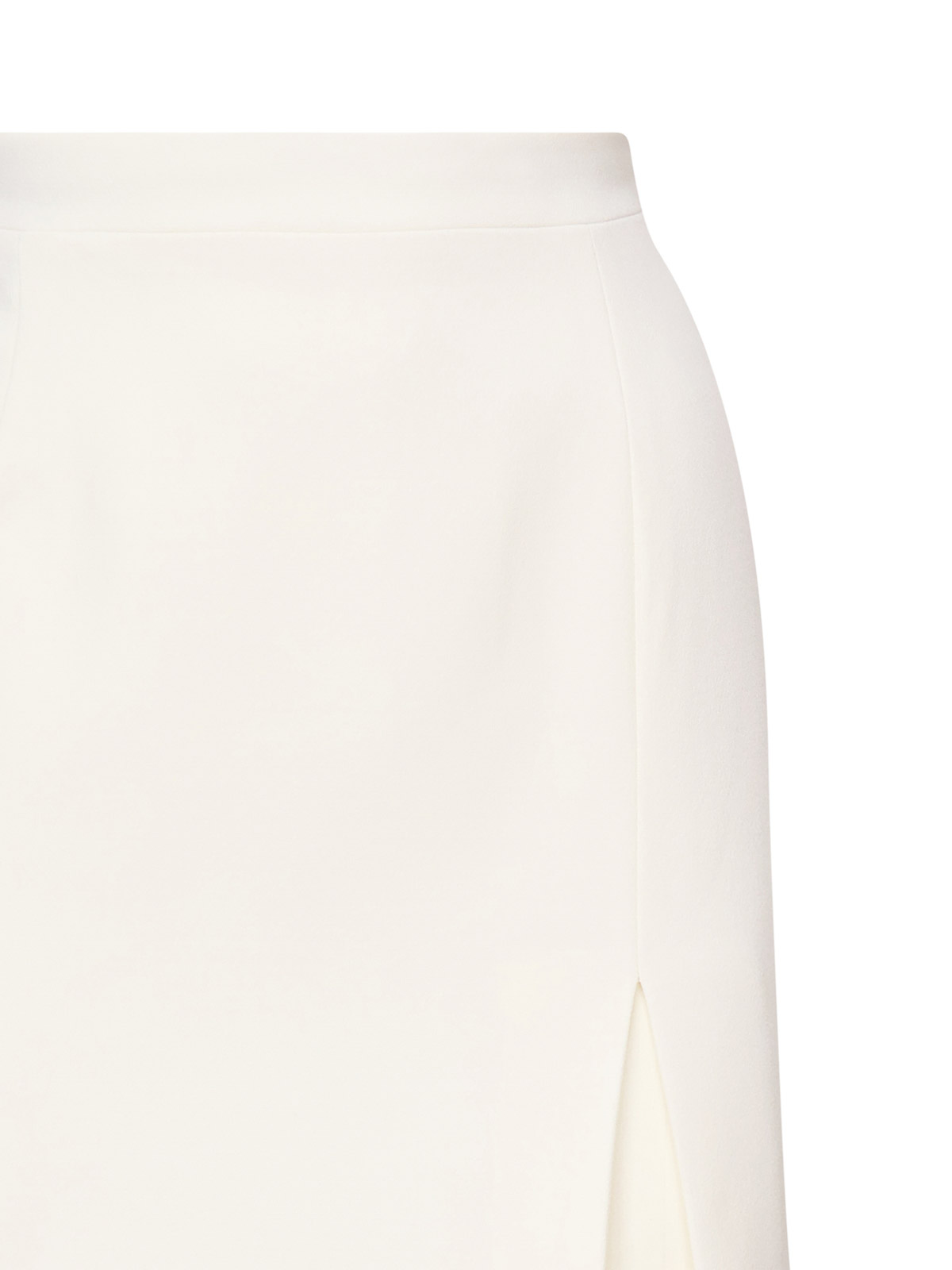 Alessandra Rich Wool Crepe Skirt In White