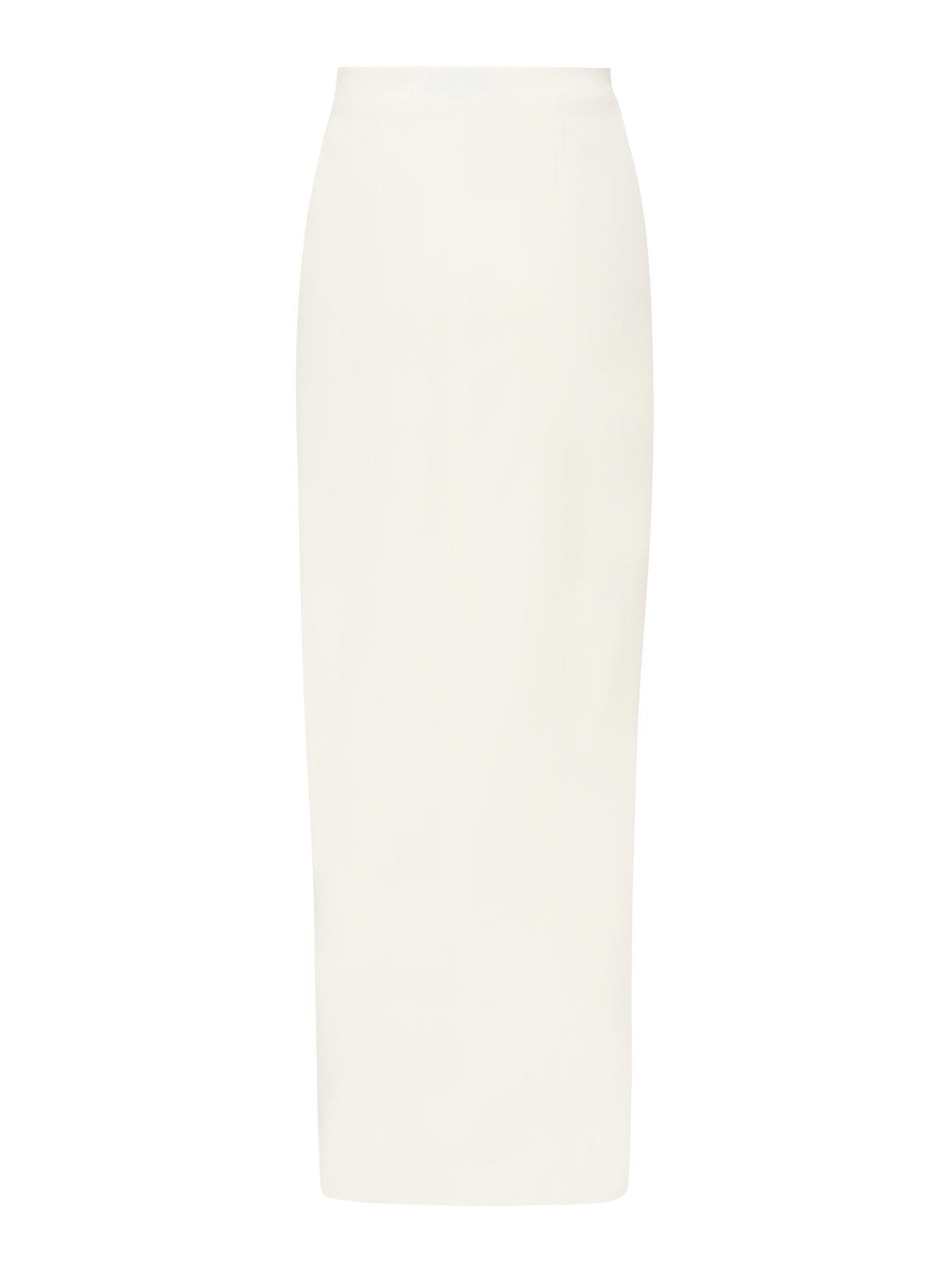 Alessandra Rich Wool Crepe Skirt In White