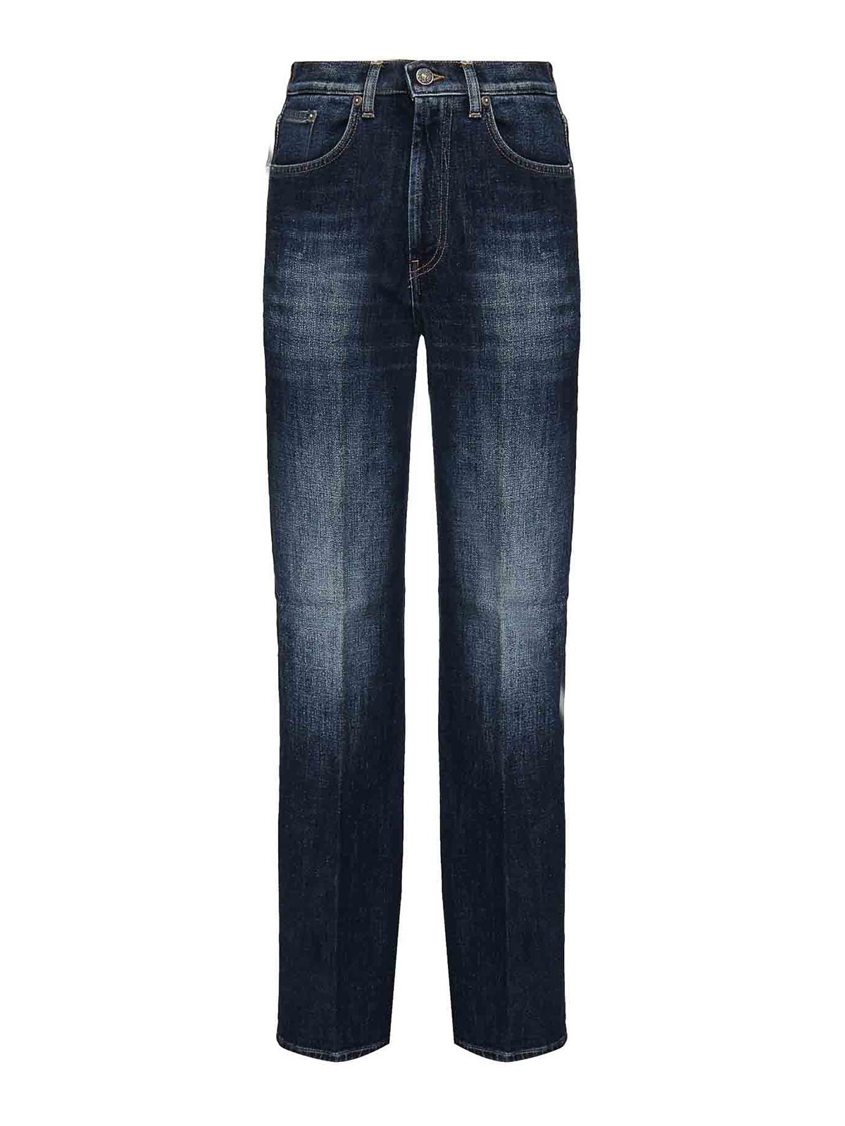 Dondup Francine Wide Leg Jeans In Blue