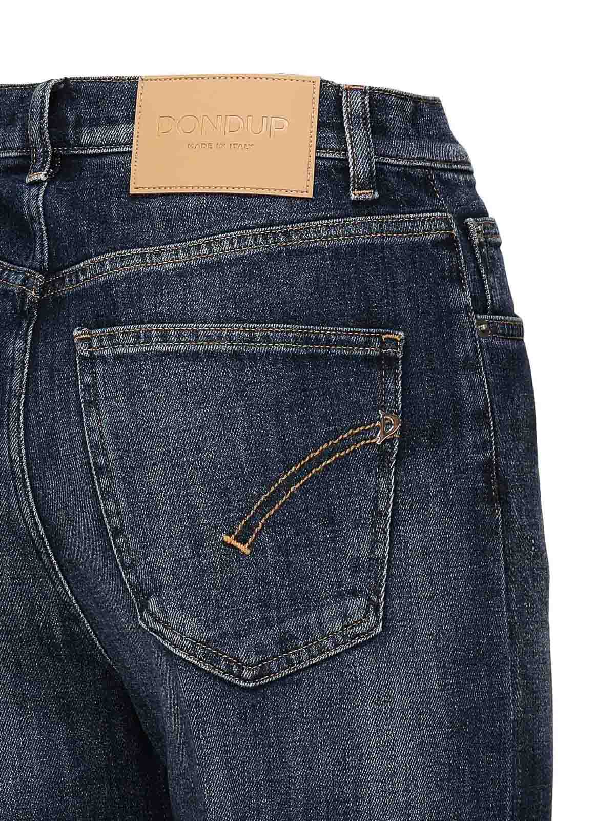 Dondup Francine Wide Leg Jeans In Blue