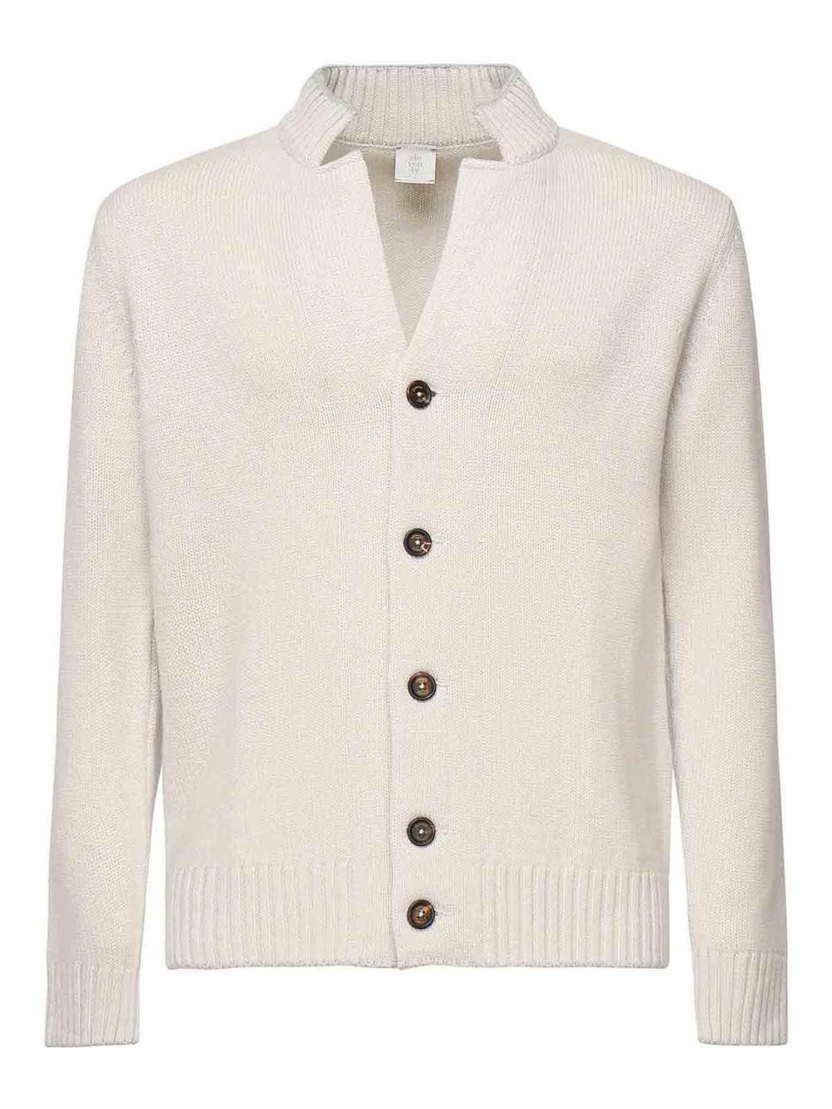 Eleventy Wool Cardigan In Gray