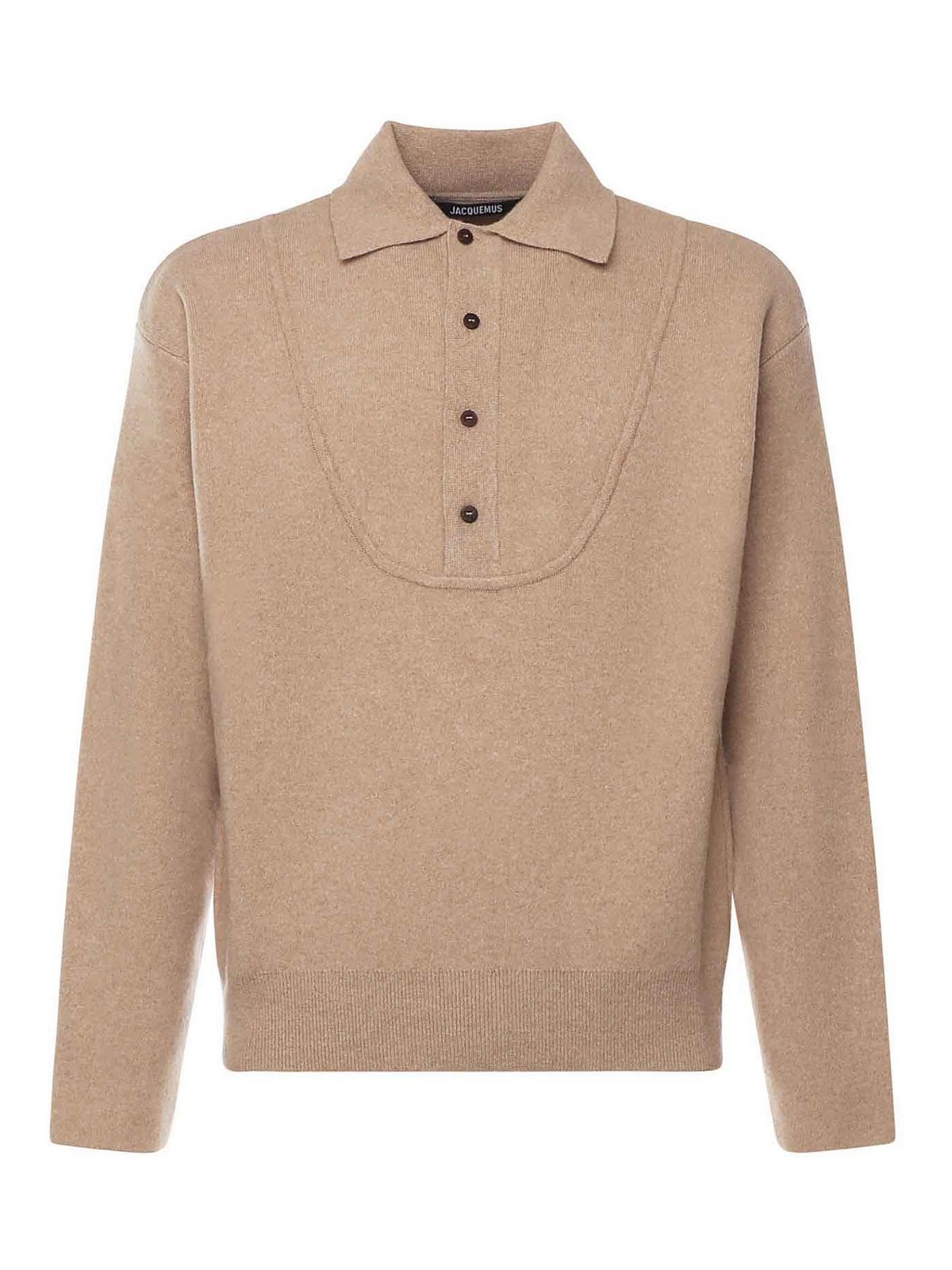 Jacquemus La Maille Vereuse Ball Sweater In Sand