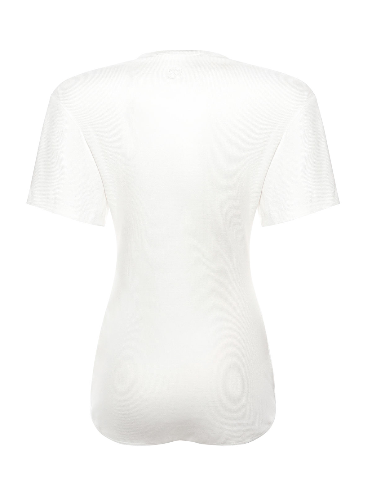 Magda Butrym Ribbed Cotton Bodysuit In White