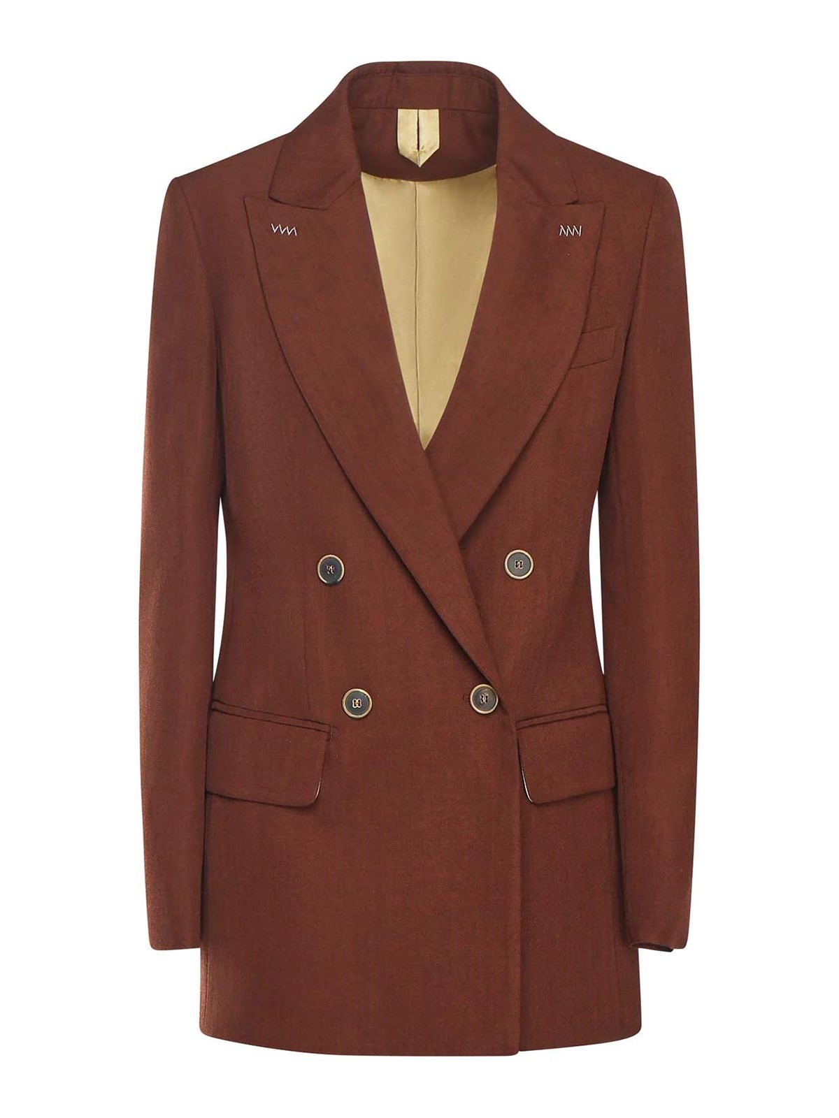 Max Mara Grain De Poudre Wool Blazer In Nude