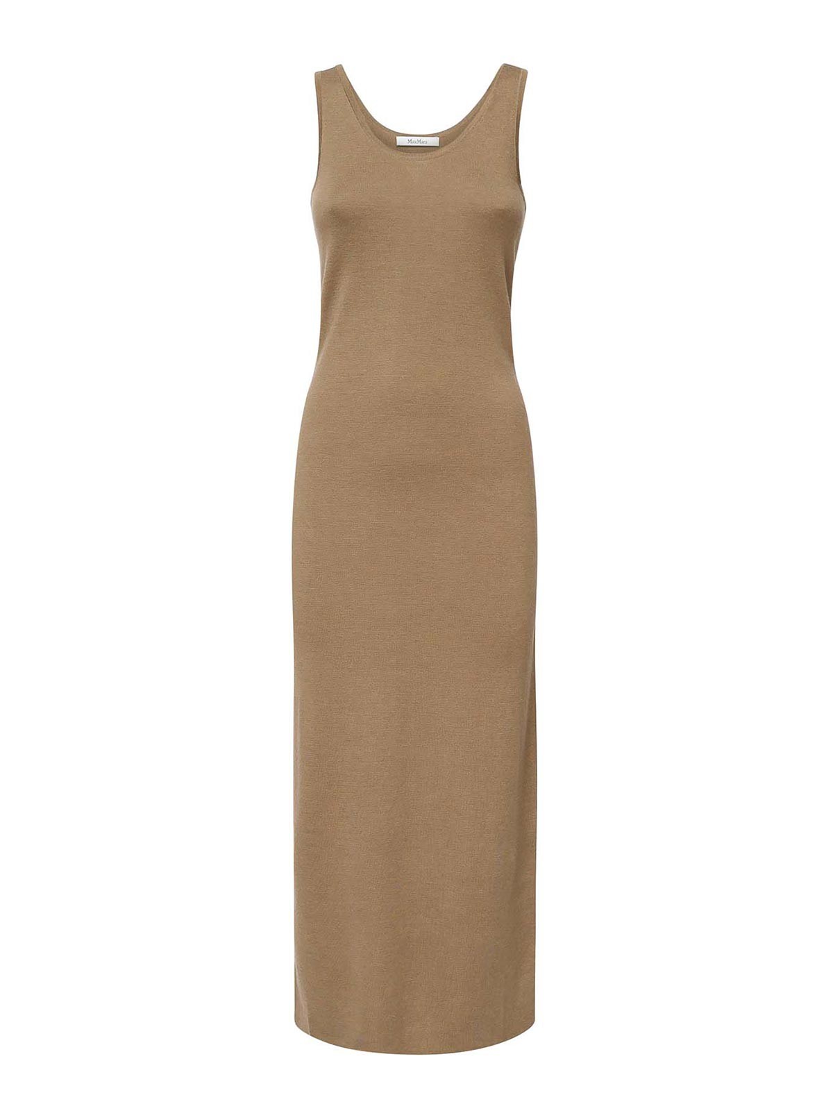 Max Mara Wool Dress In Brown