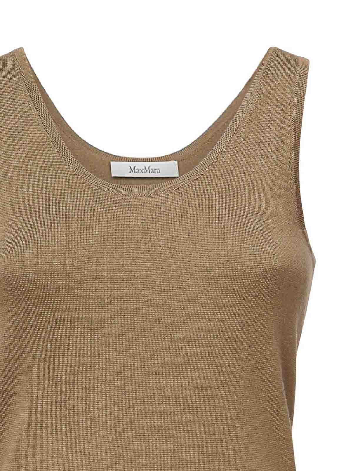 Max Mara Wool Dress In Brown