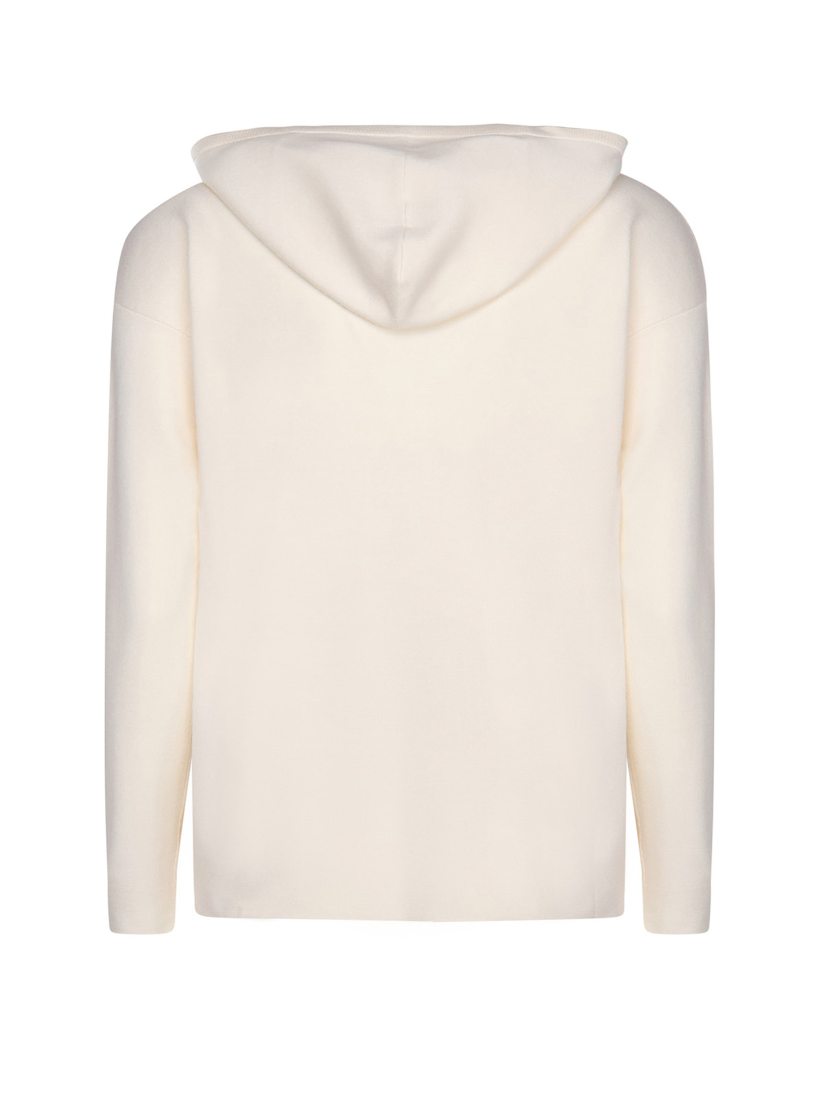 Max Mara Wool Hoodie In White