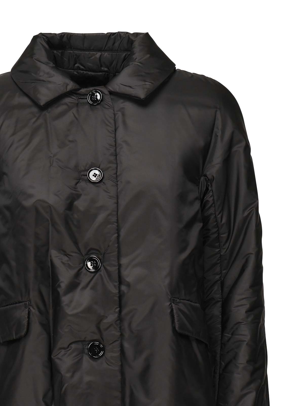 Max Mara The Cube Waterproof Canvas Padded Jacket In Black