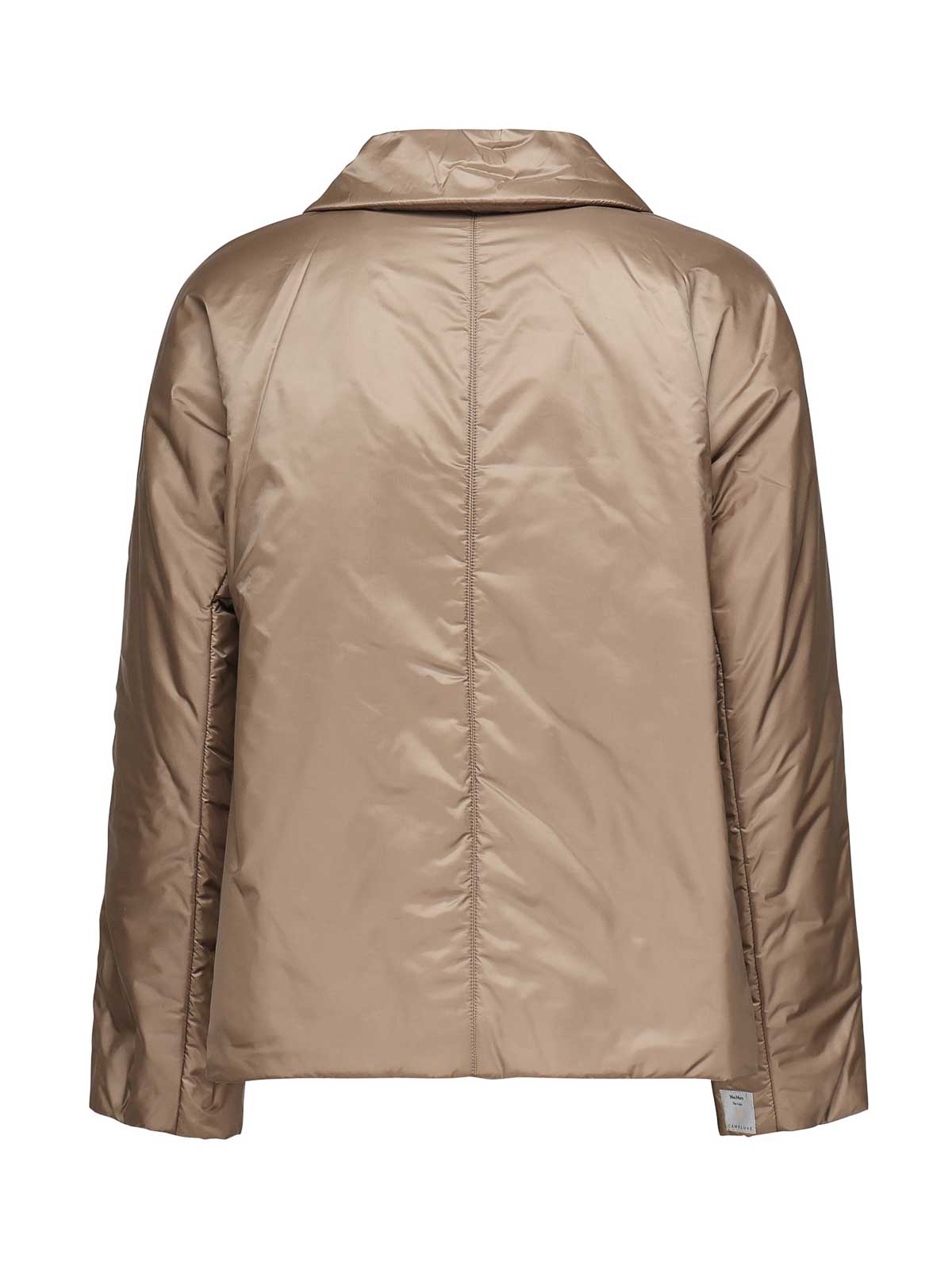 Max Mara The Cube Waterproof Canvas Padded Jacket In Brown