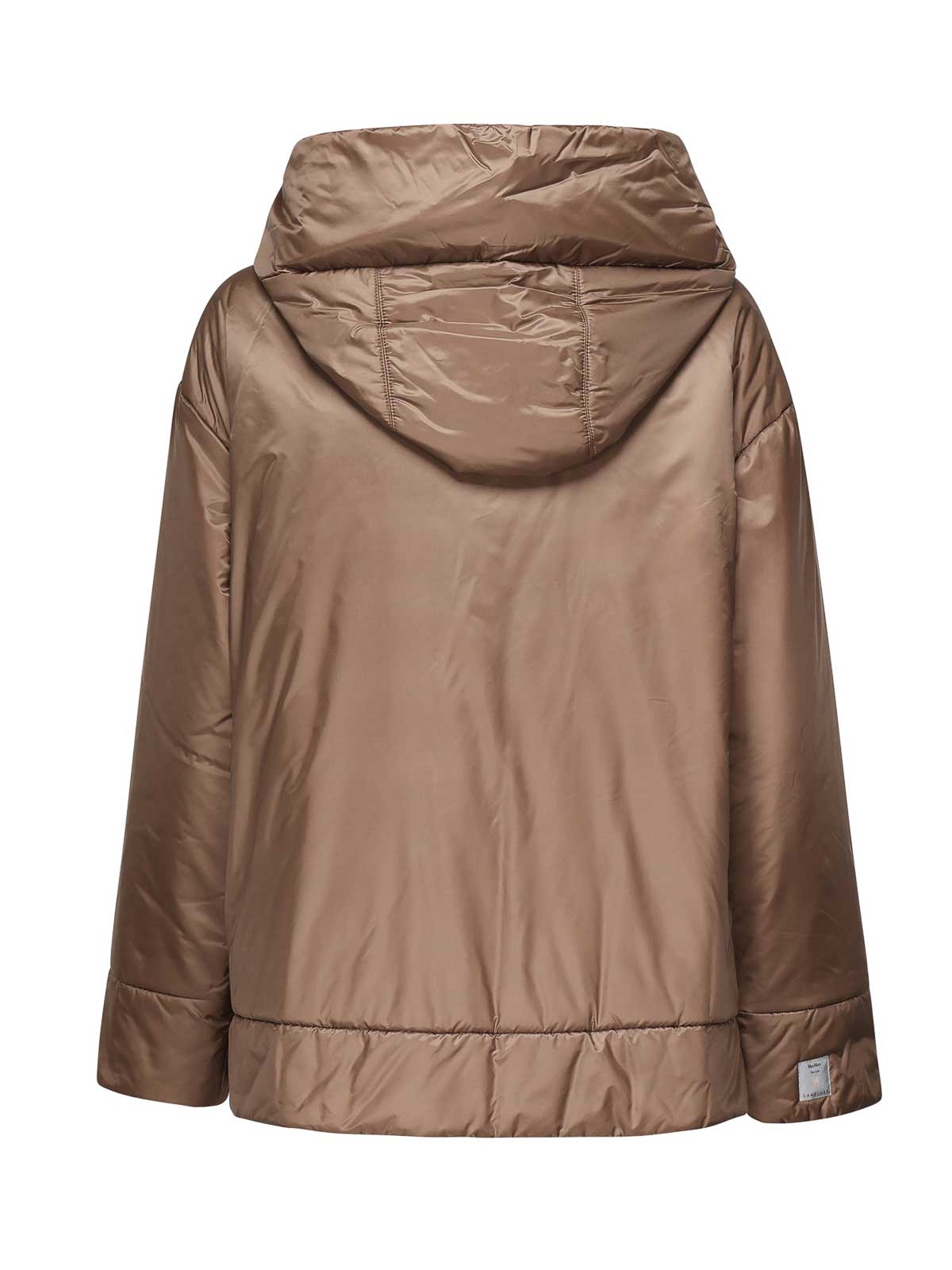 Max Mara The Cube Waterproof Canvas Padded Jacket In Brown