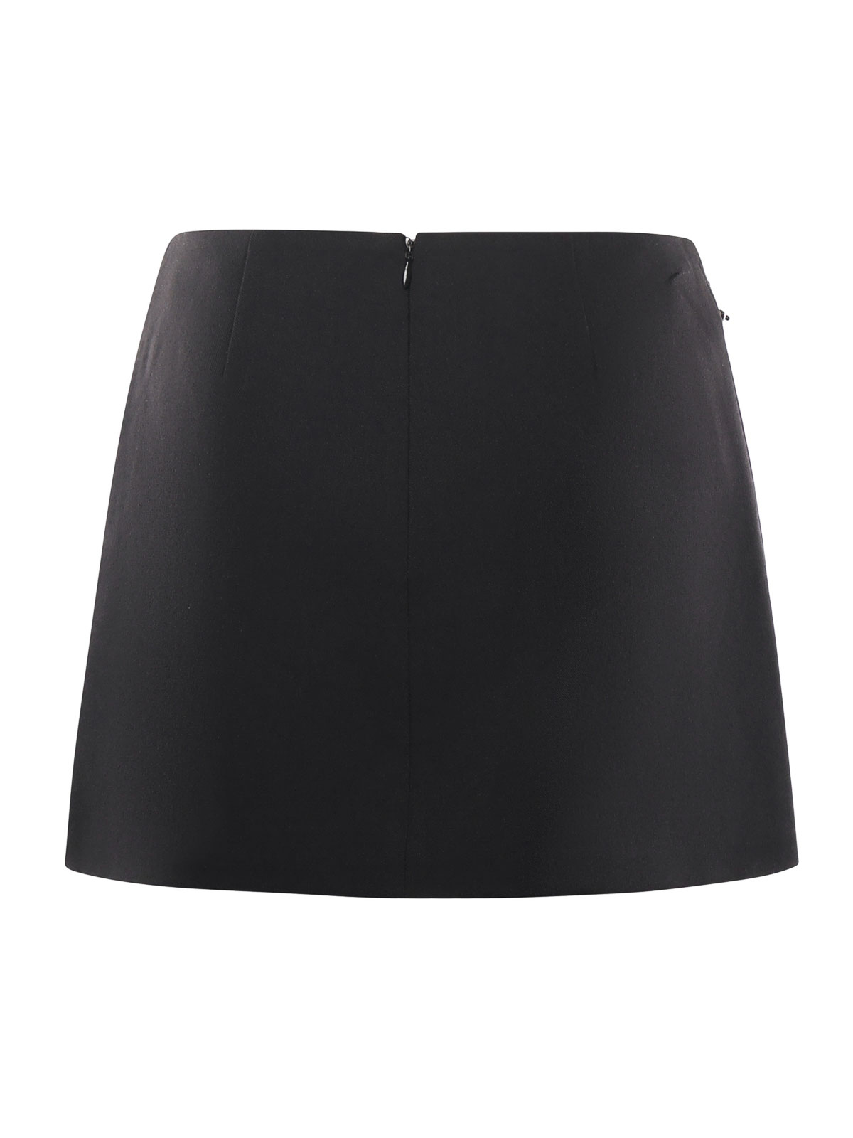 Pinko Miniskirt With Crystals And Pearls In Black