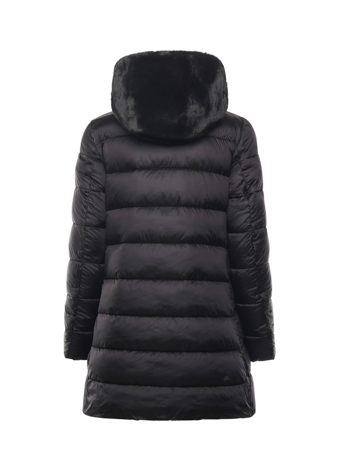 Save The Duck Jade Coat With High Collar In Black