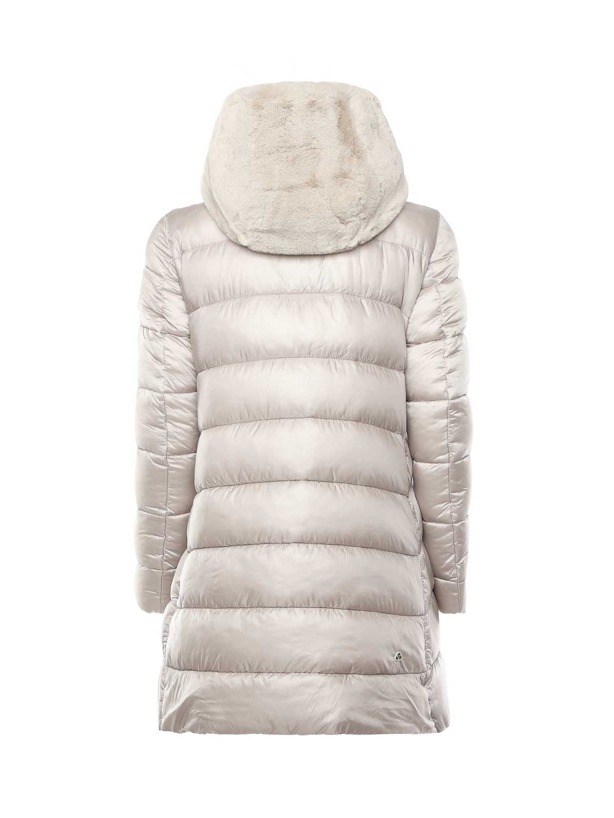 Save The Duck Jade Coat With High Collar In Sand