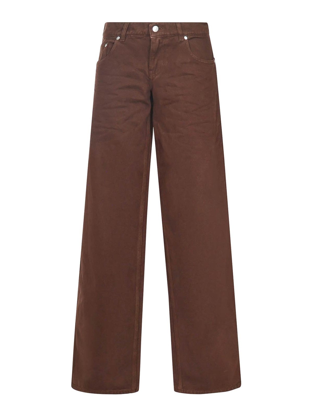 Stella Mccartney Wide-leg Denim Jeans In Brown
