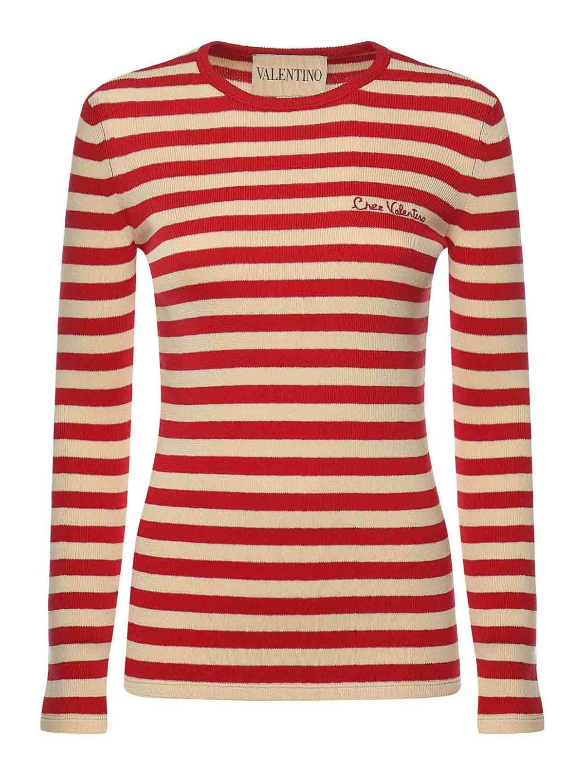 Valentino Cotton Sweater In White