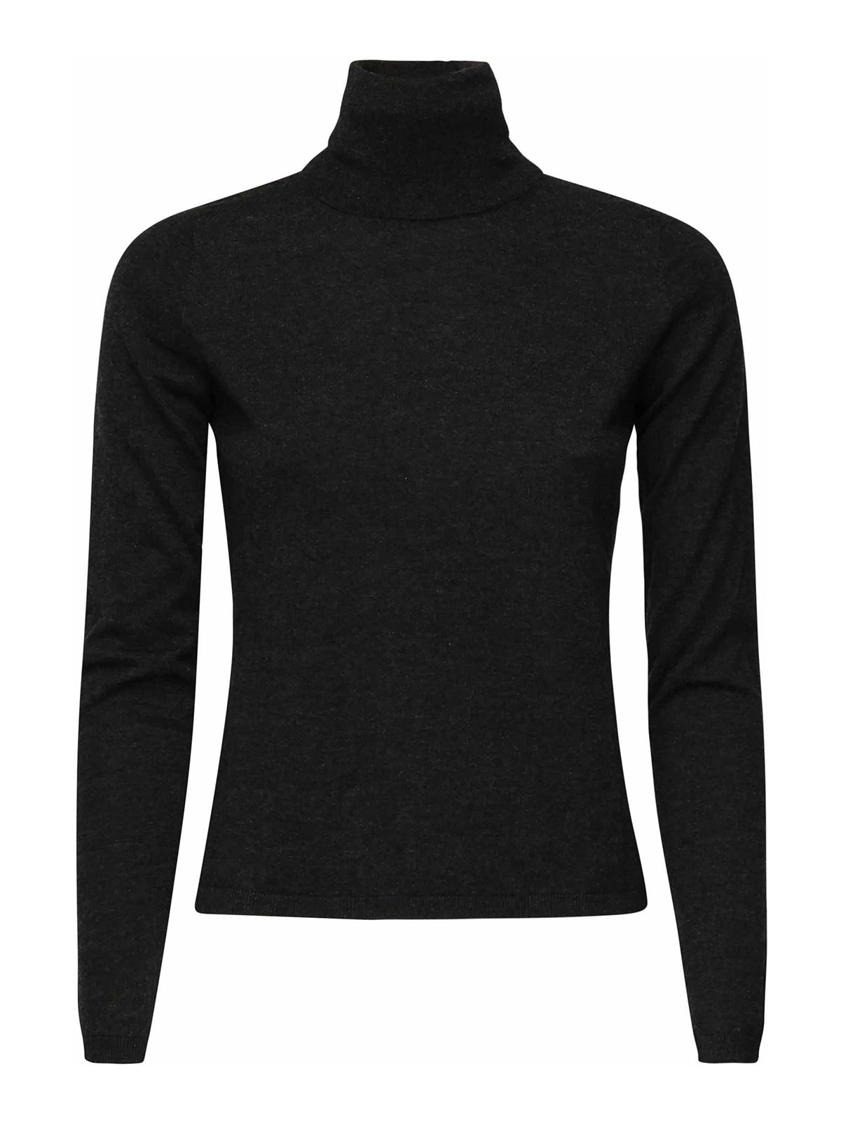 Max Mara Adda Tight-fitting Turtleneck Sweater Runway In Gray