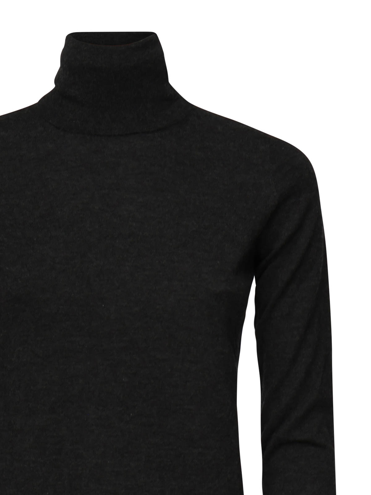 Max Mara Adda Tight-fitting Turtleneck Sweater Runway In Gray