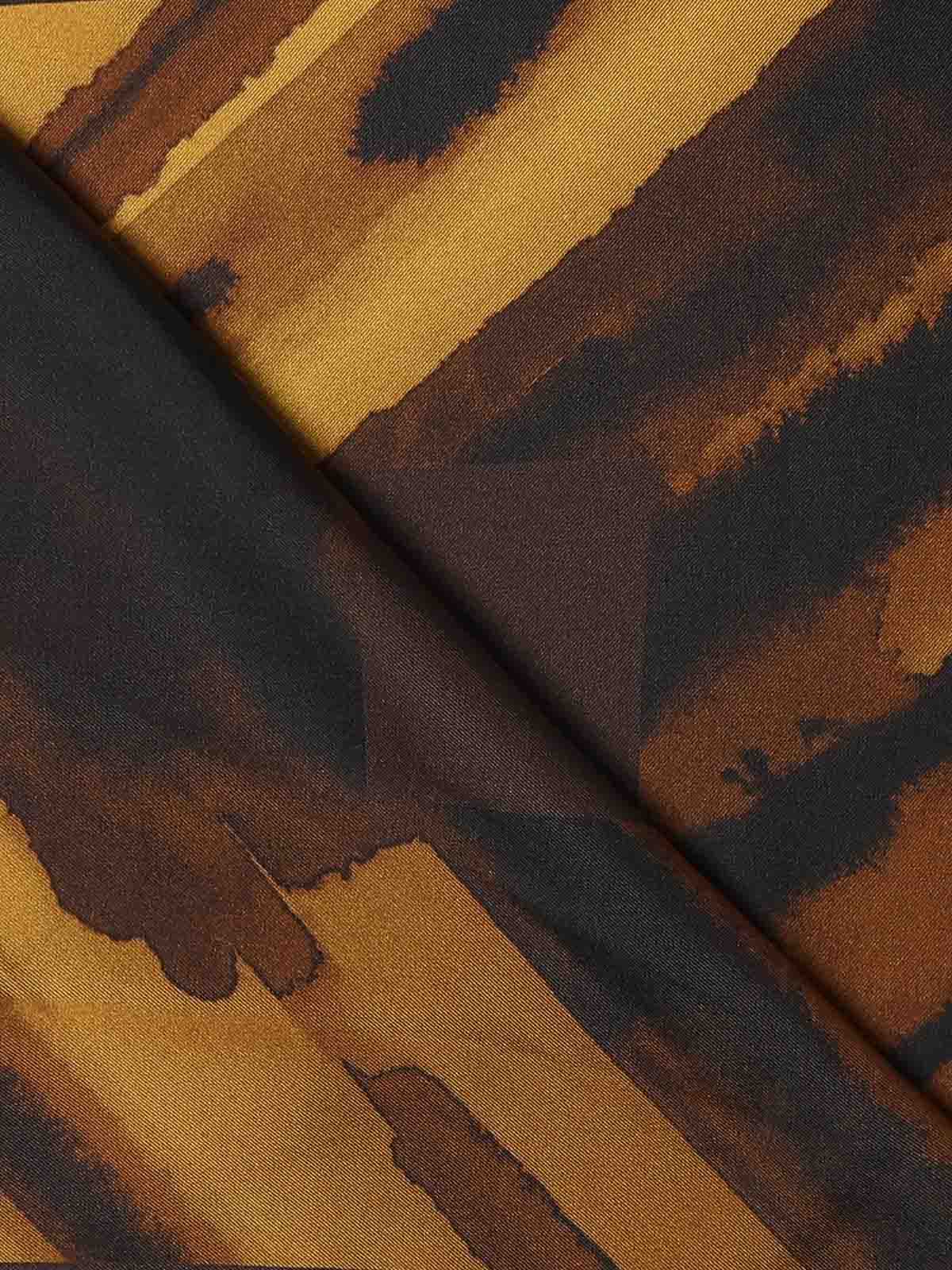 Max Mara Selim Printed Silk Shawl In Brown