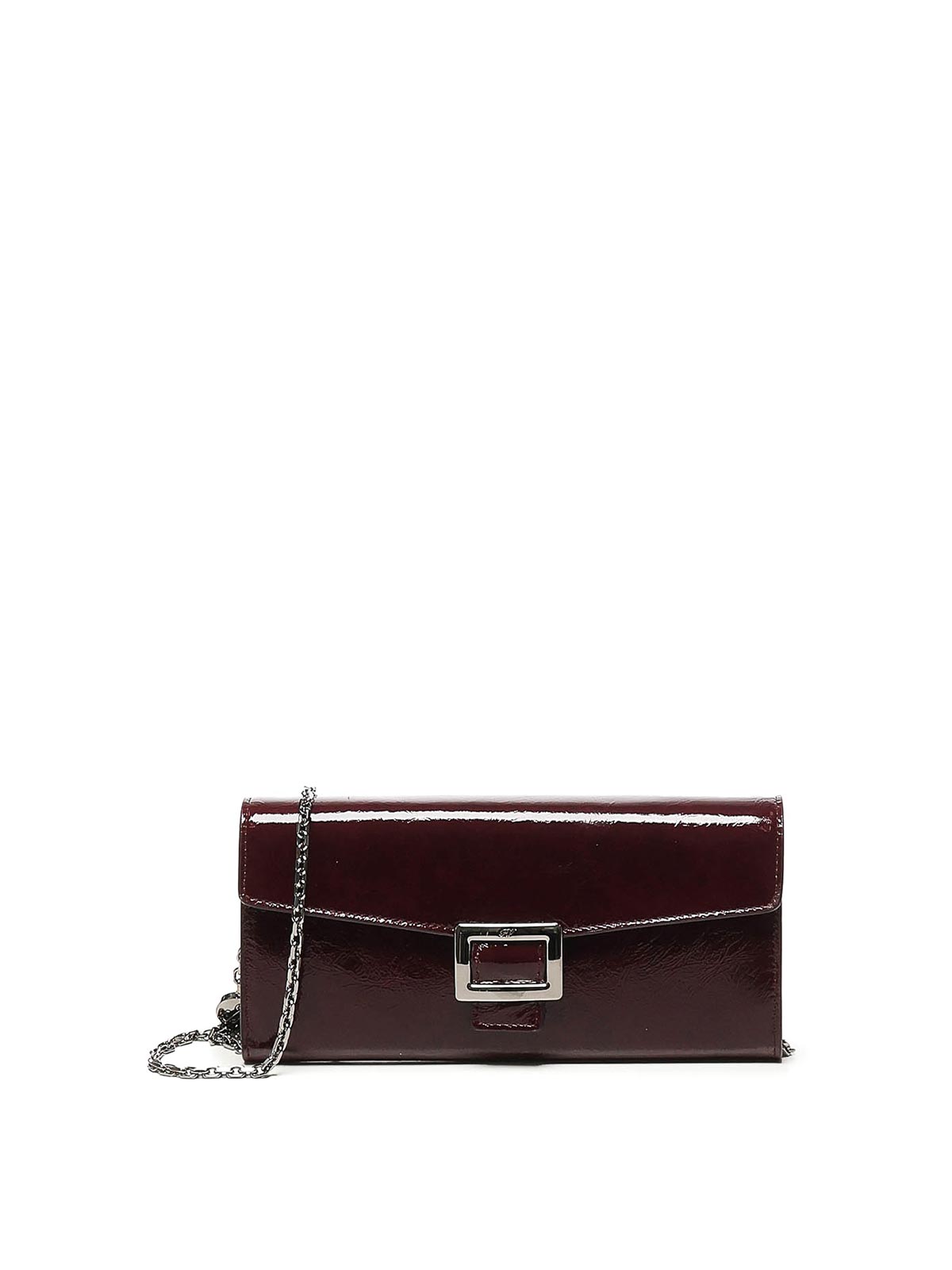 Roger Vivier Belle Vivier Wallet With Chain In Red