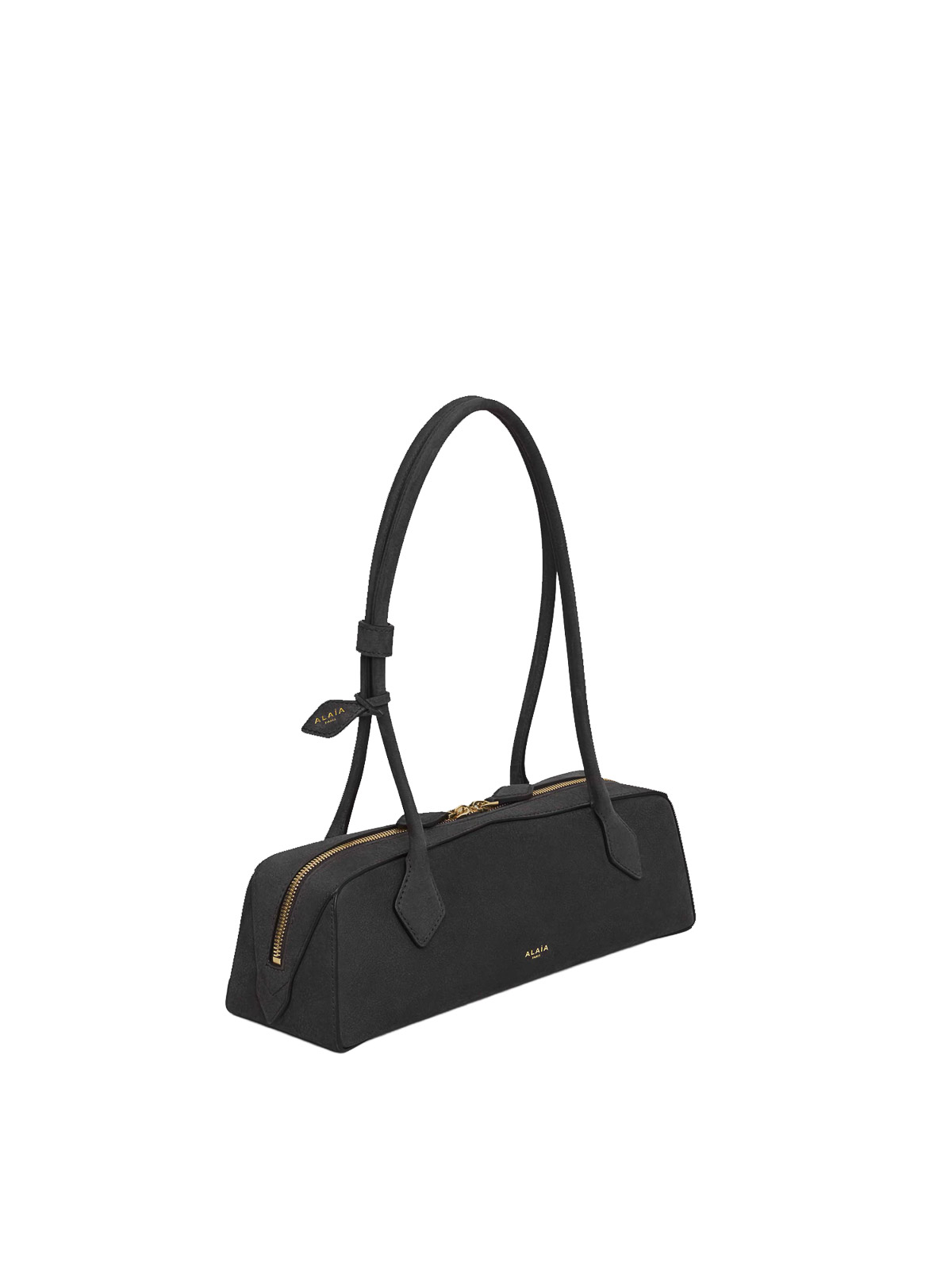 Alaïa Le Teckel Medium Nubuck Bag In Gray