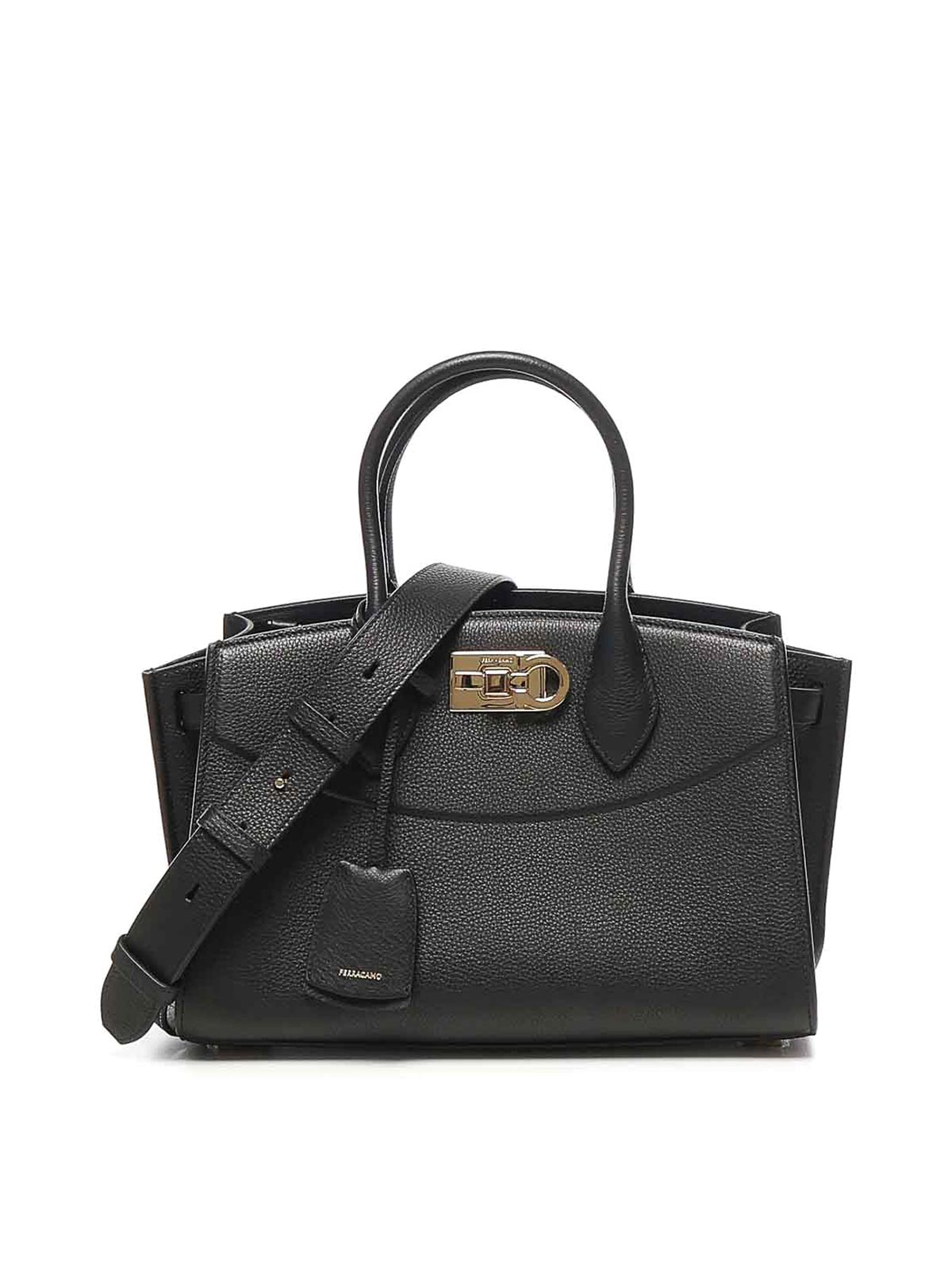 Ferragamo Studio Soft Bag In Black