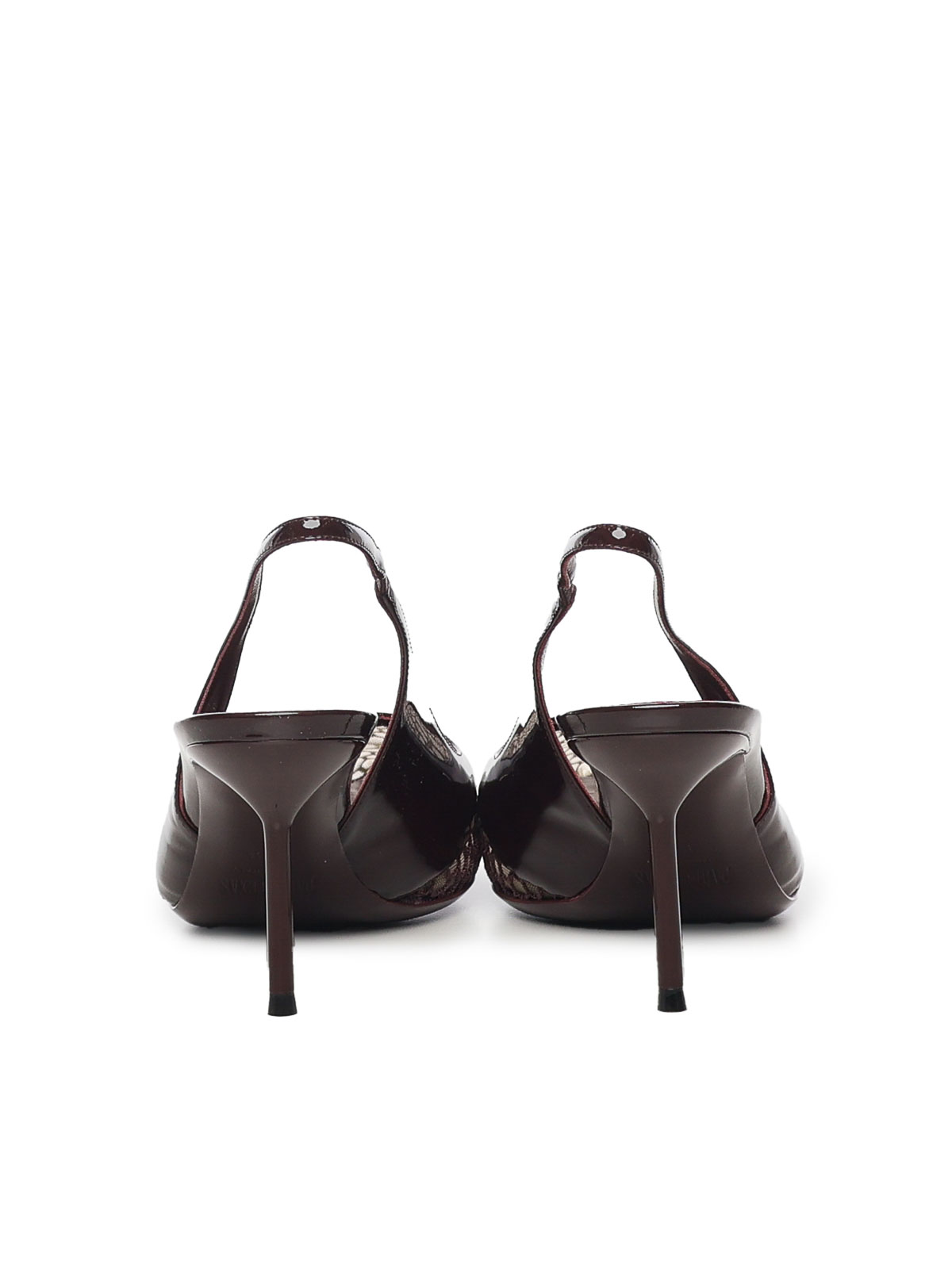 Paris Texas Lidia Patent Leather Slingbacks In Black