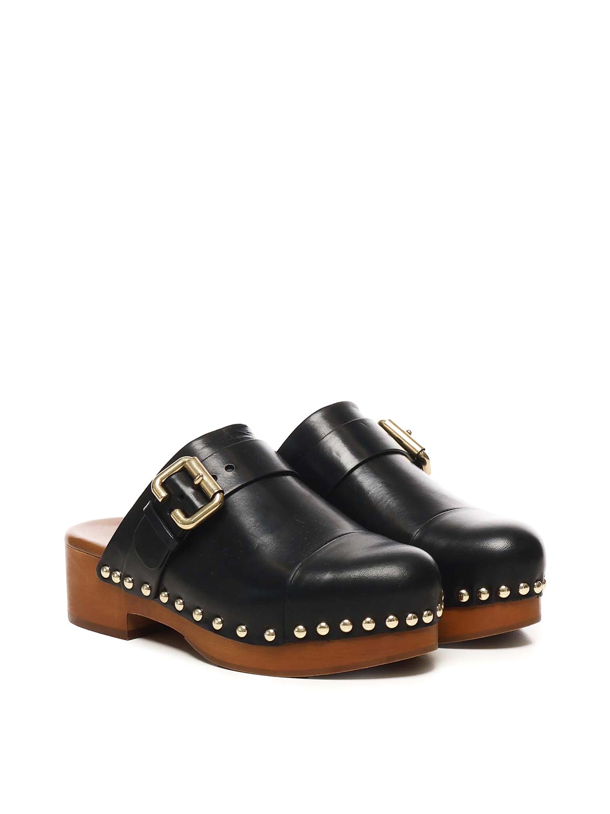 Chloé Jeannette Mules In Black