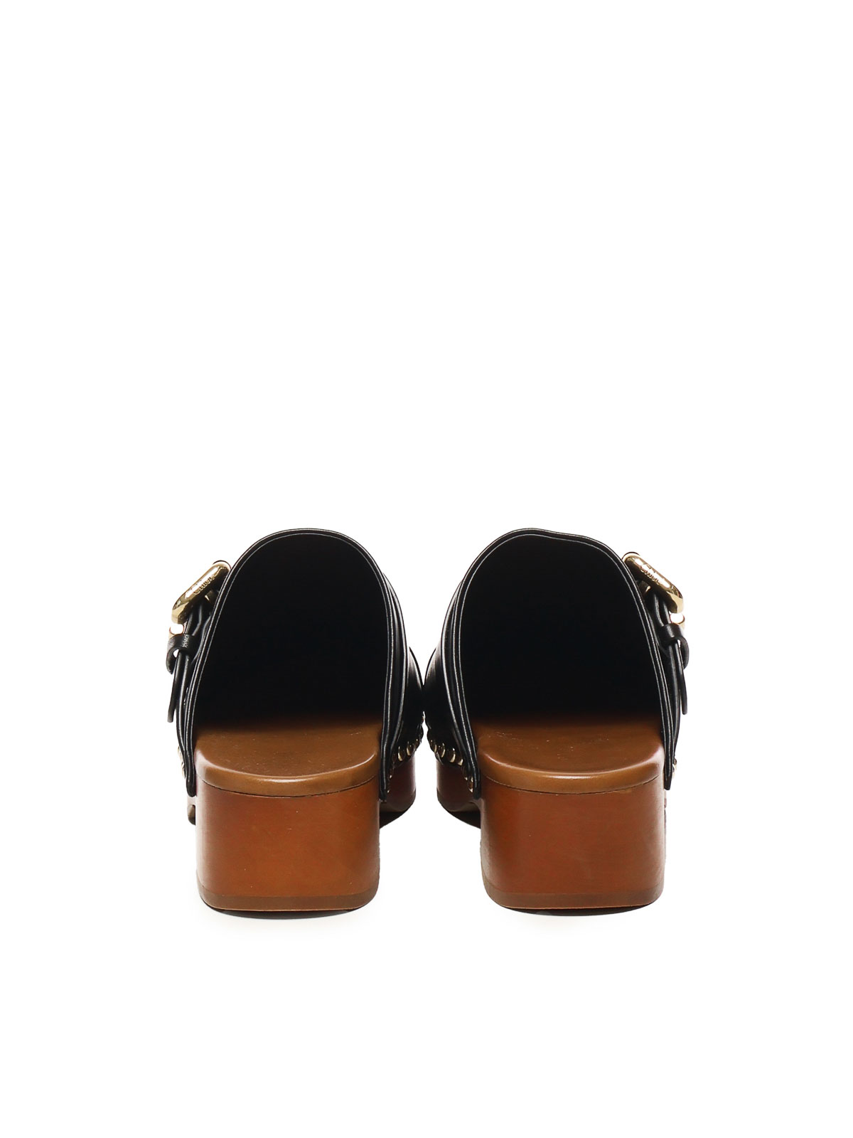 Chloé Jeannette Mules In Black