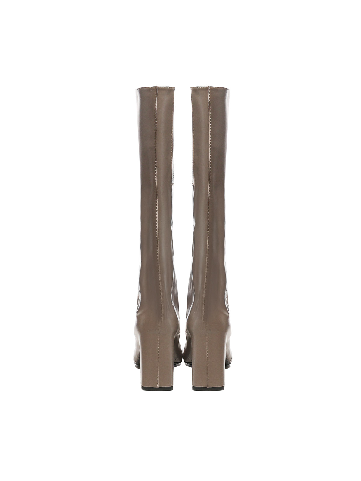 Coperni 'arche' Knee-high Square Toe Boots In Sand