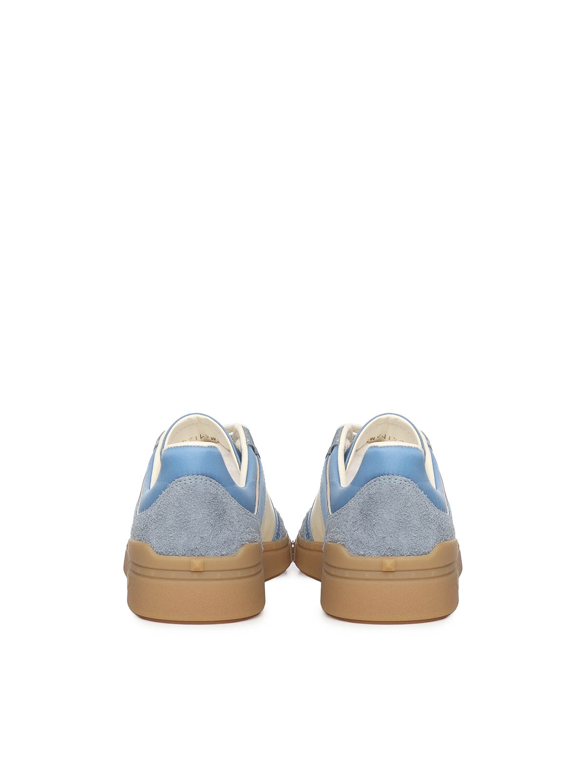 Valentino Upvillage Split Leather Sneakers In Blue