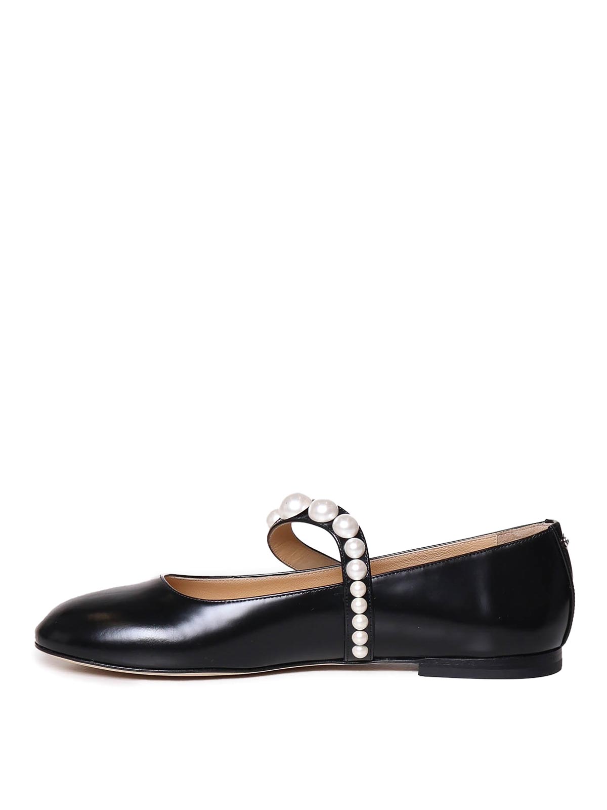 Mach&mach Shiny Calfskin Ballet Flats In Black