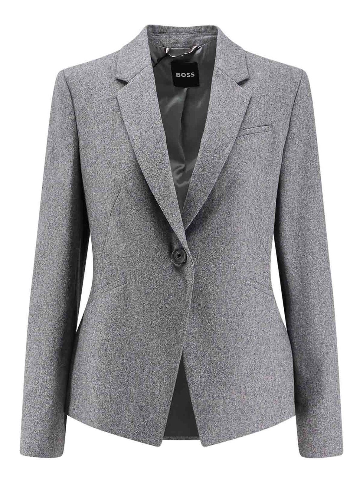 Hugo Boss Blazer Jia9 In Lana Manteco In Gray