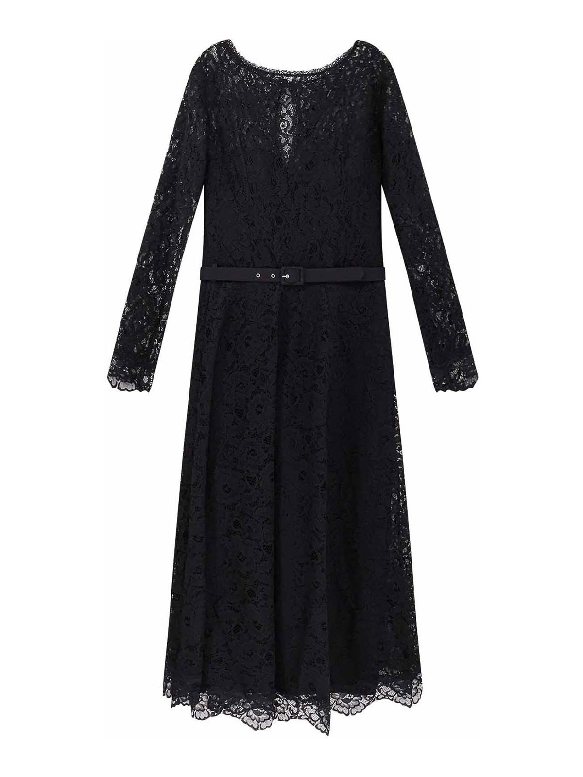 Chiara Boni La Petite Robe Ginogi Lace Midi Dress In Black