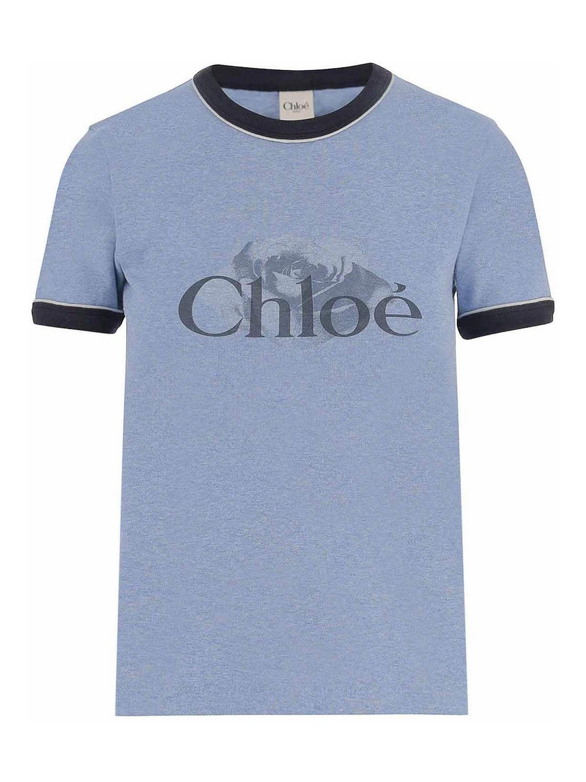 Chloé T-shirt In Cotone In Blue
