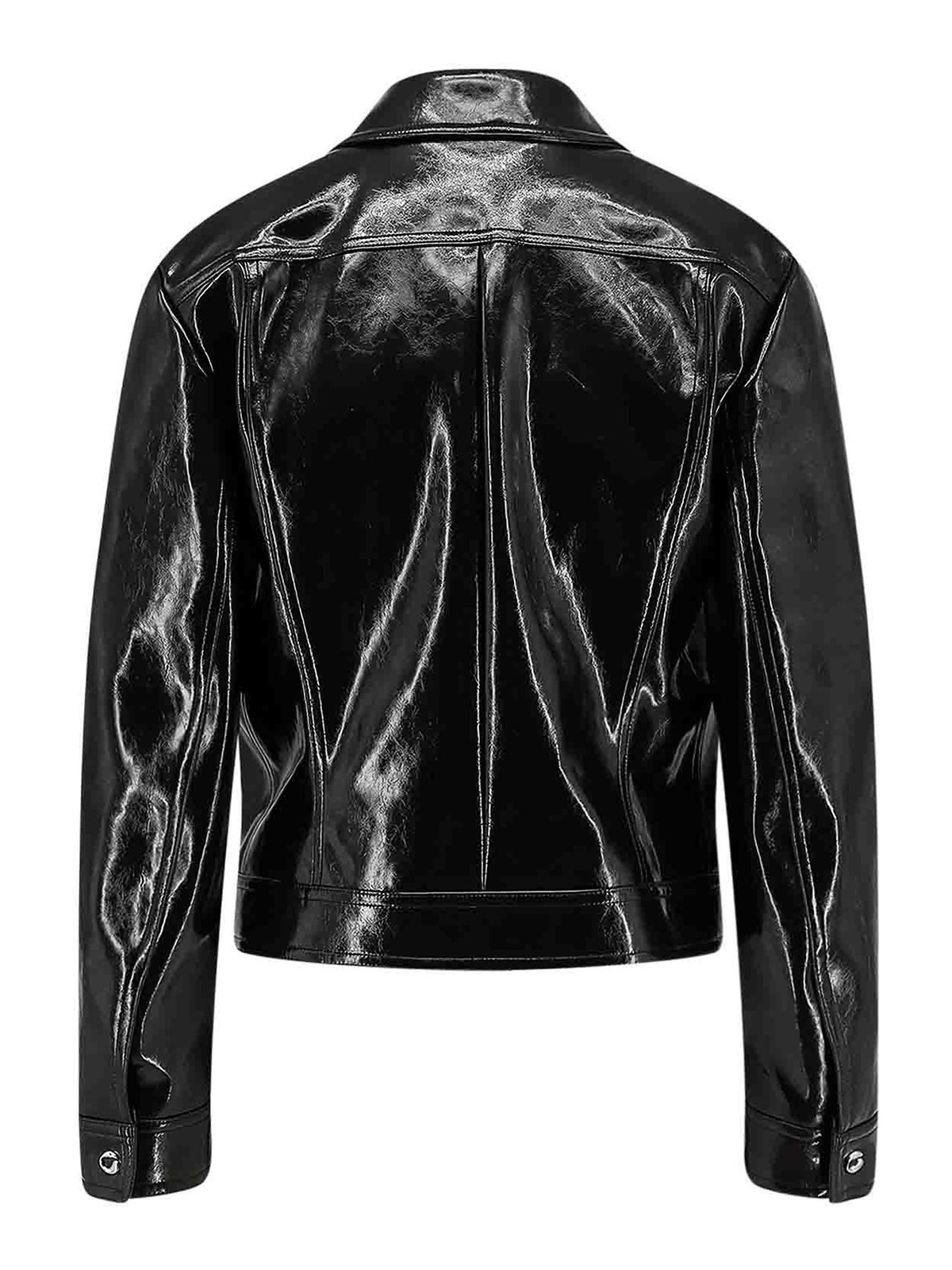 Coperni Organic Polyurethane Jacket Featuring Shiny Finish In Black