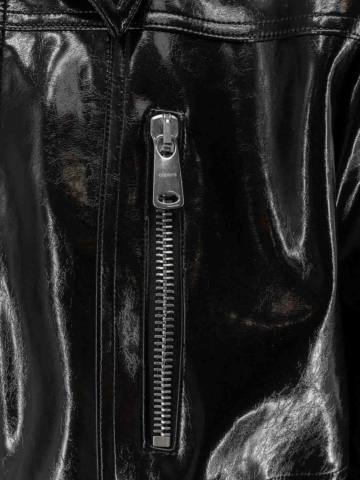 Coperni Organic Polyurethane Jacket Featuring Shiny Finish In Black