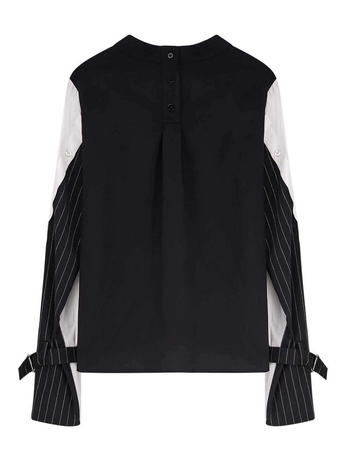 Ixos Pinstripe Buckle Shirt In Black