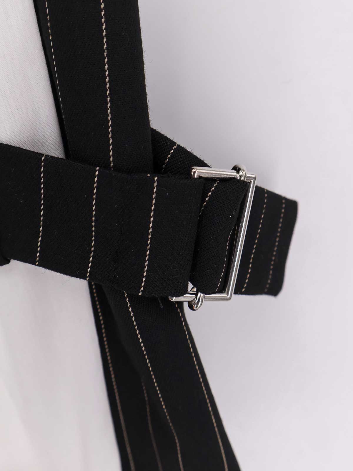 Ixos Pinstripe Buckle Shirt In Black