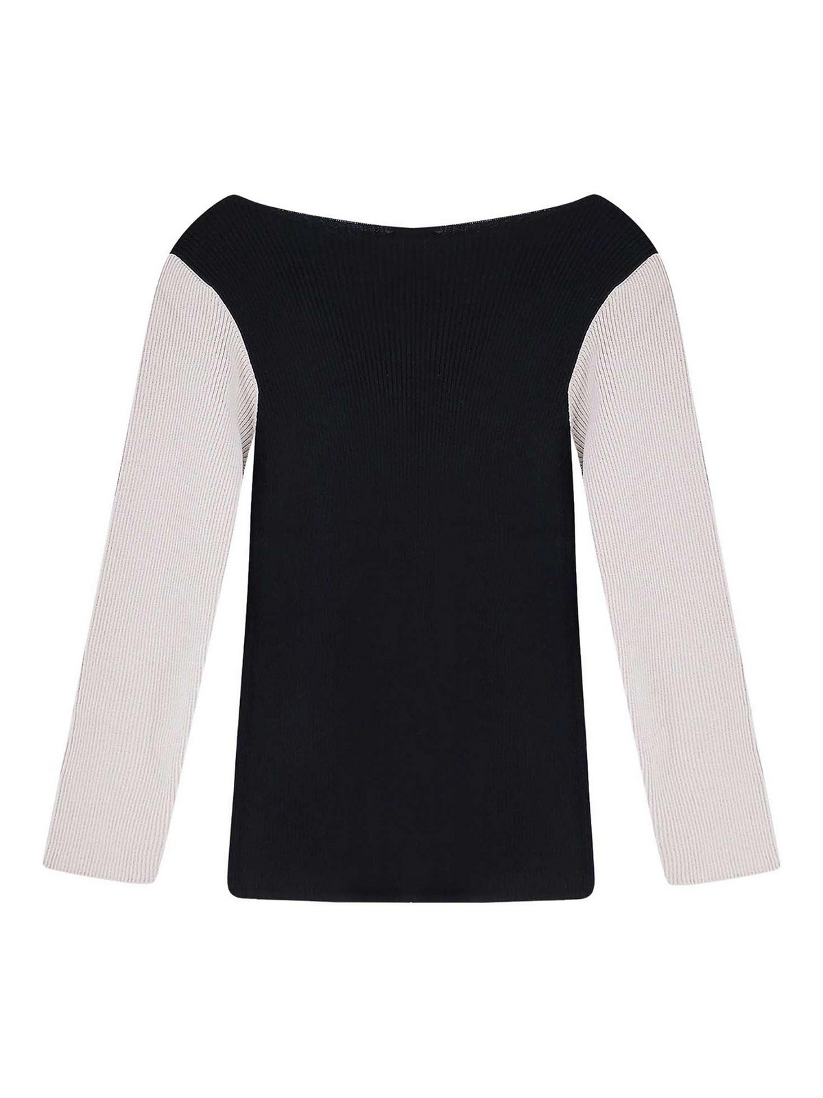 Ixos Asymmetrical Ribbed Knit Sweater In Gray