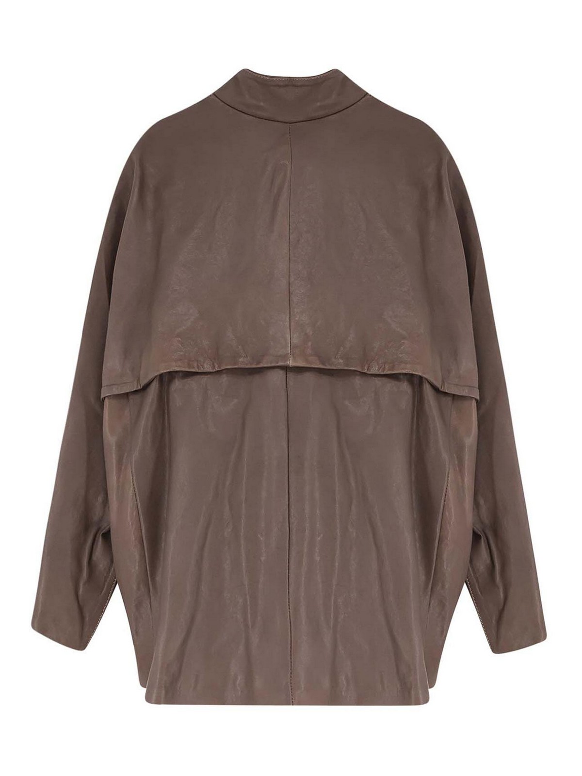 Ixos Mickey Mouse Leather Jacket In Brown